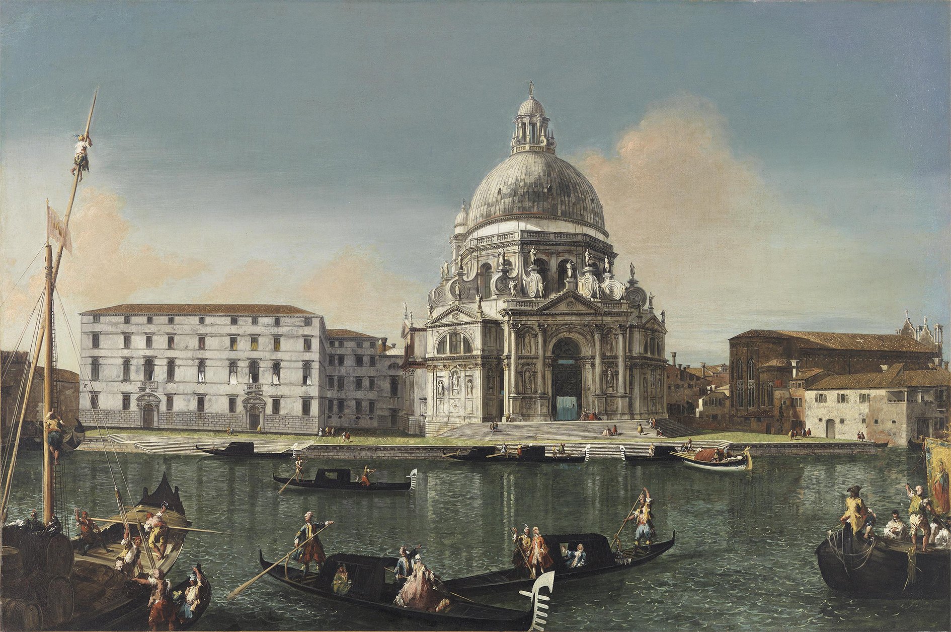 El Gran Canal con Santa María della Salute. Michele Giovanni Marieschi