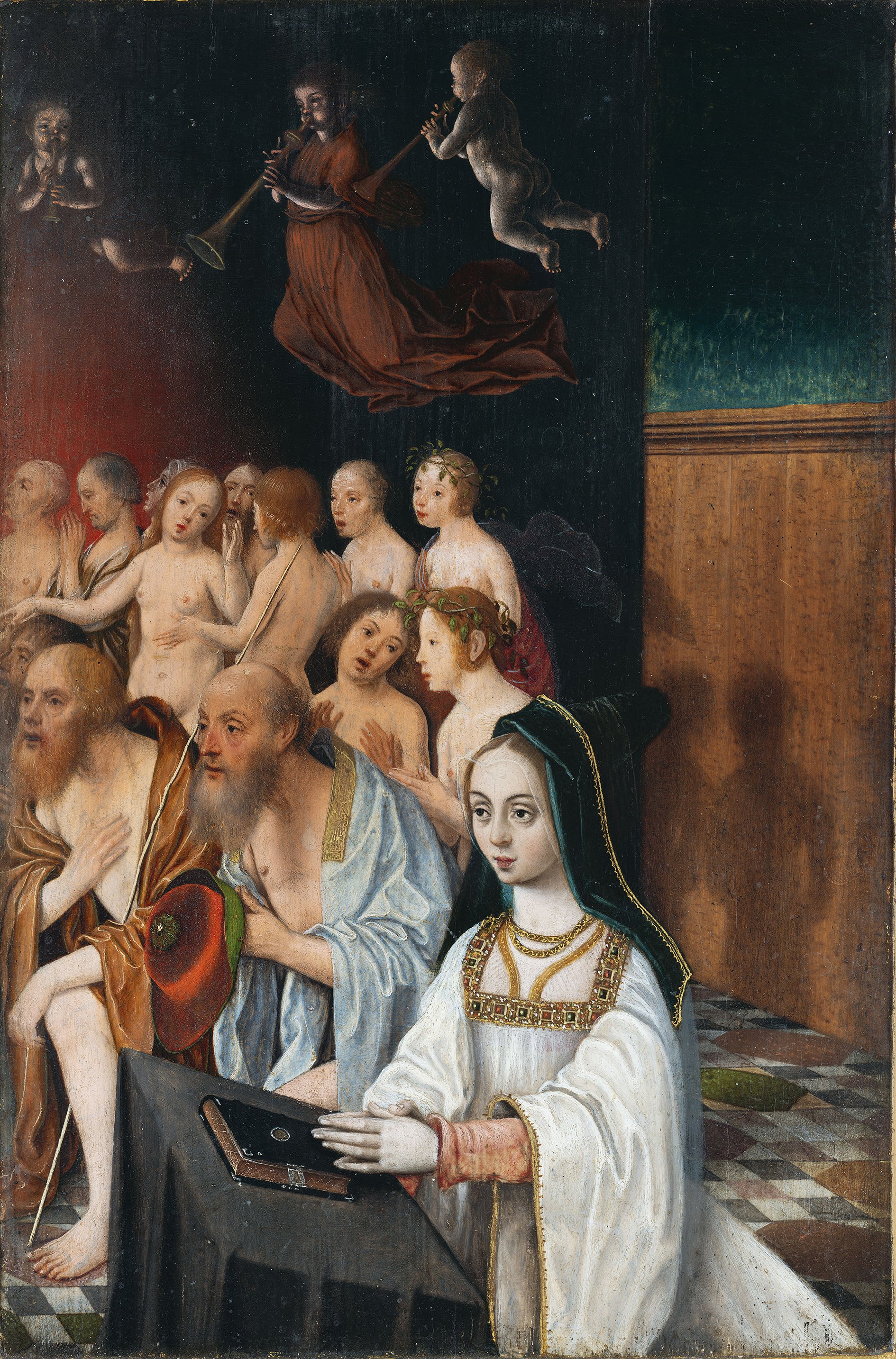 Wing of a Diptych with the Souls of the Just and a Donor. Ala de un díptico con ánimas y donante, c. 1520