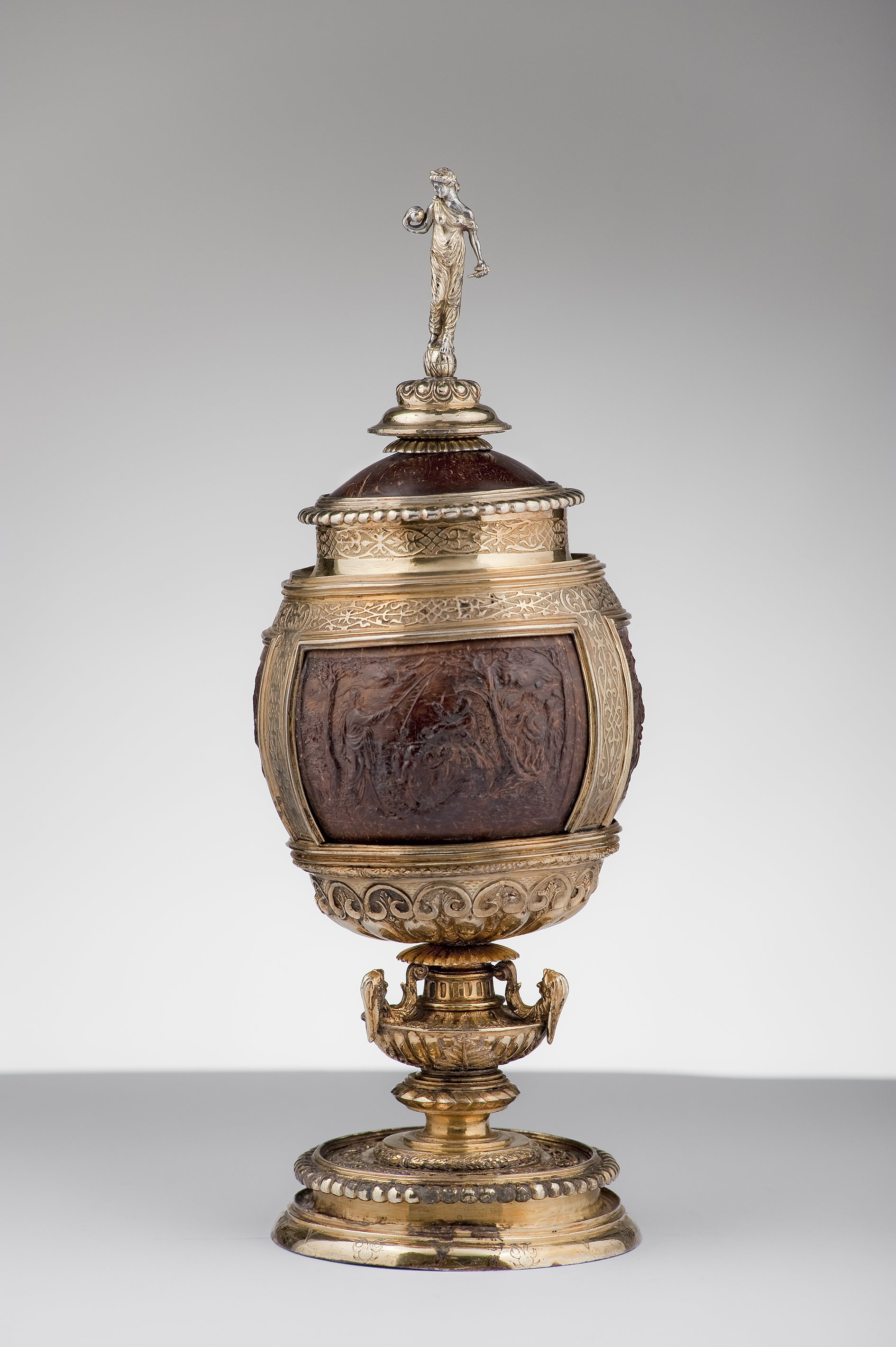 Wolf Brussel, Coconut Cup with three Biblical Scenes Wolf Brussel, Coconut Cup with three Biblical Scenes