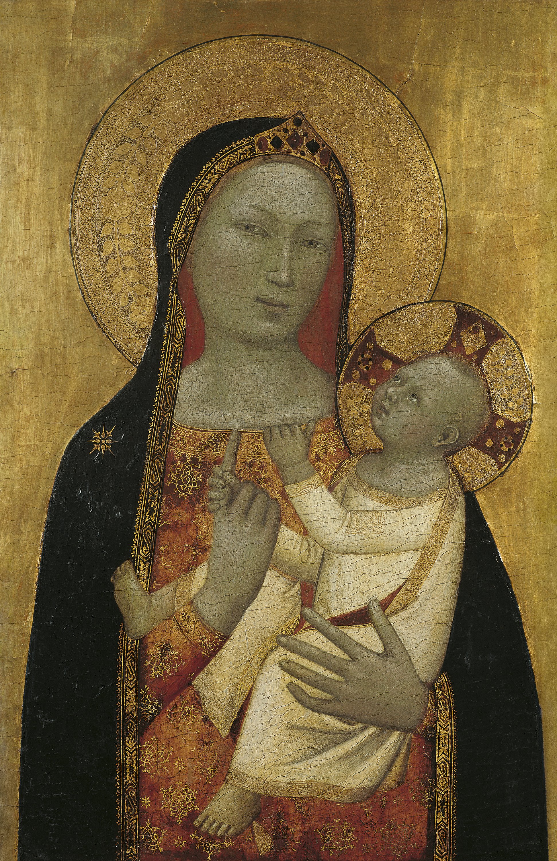 The Virgin and Child . La Virgen con el Niño, c. 1340-1345