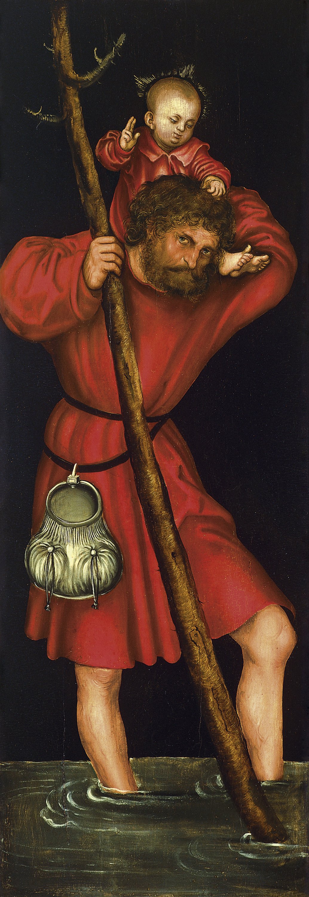 Saint Christopher (Exterior Left Wing). San Cristóbal (Ala exterior izquierda), c. 1514