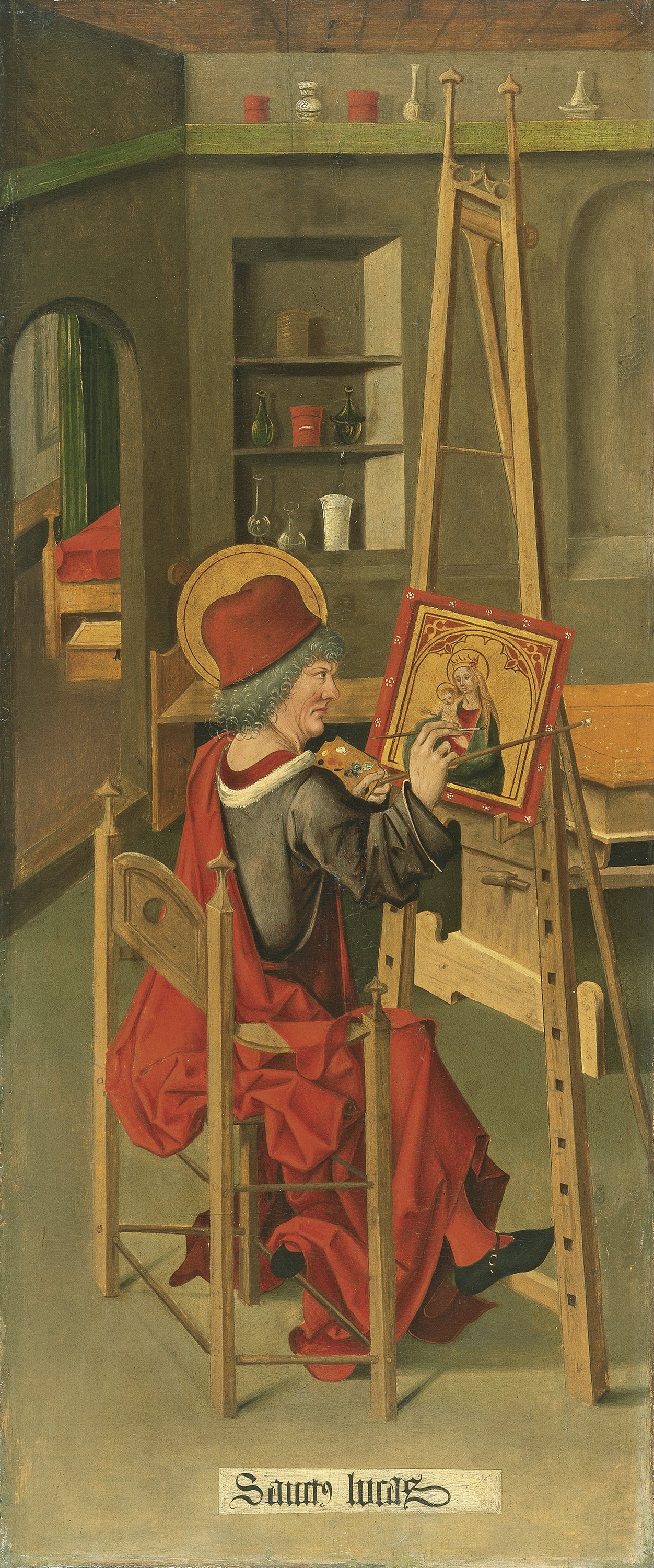 Saint Luke painting the Virgin. San Lucas pintando a la Virgen, 1478