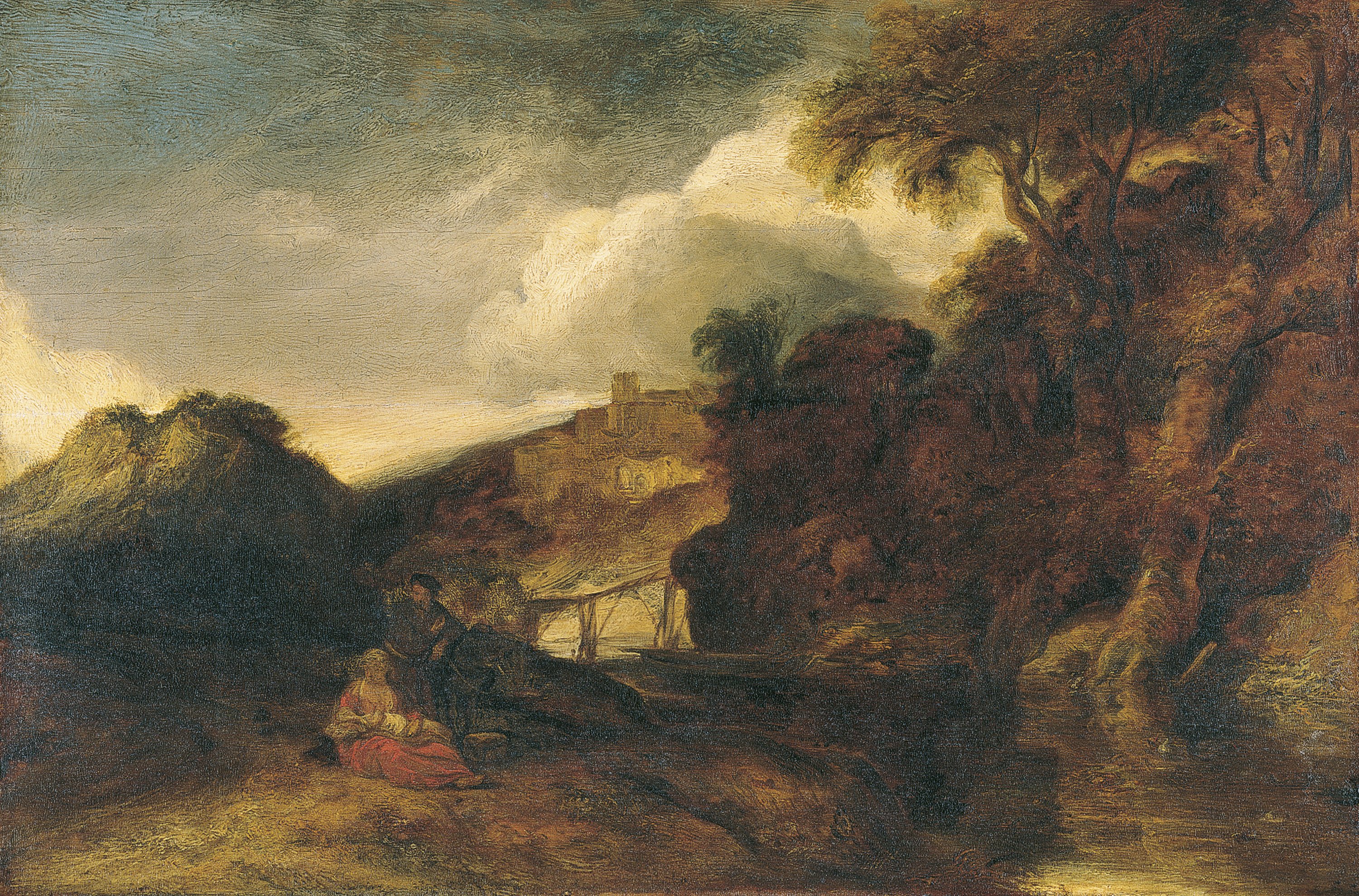 Paisaje con el descanso durante la huida a Egipto. Jan Lievens