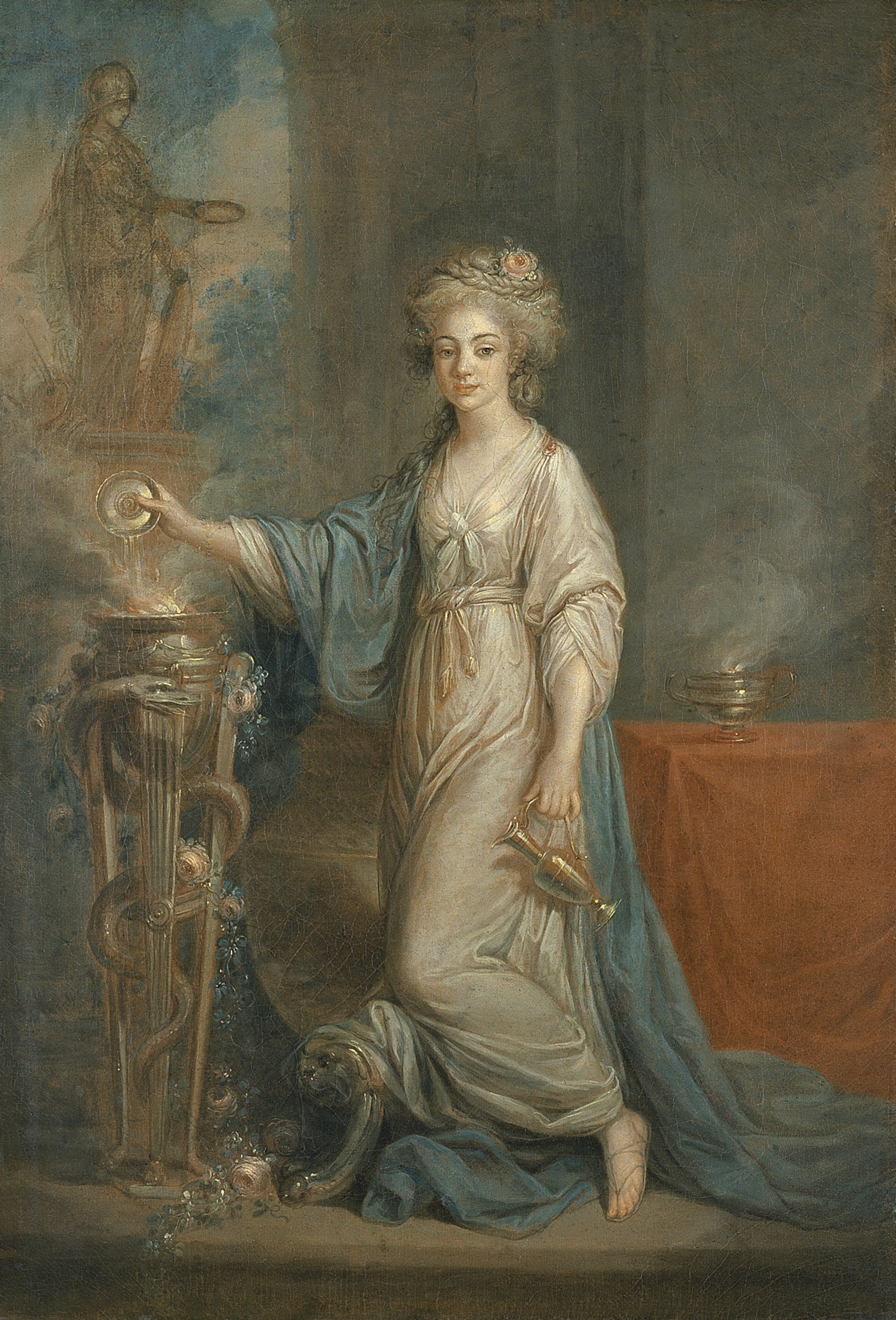 Portrait of a Lady as a Vestal Virgin. Retrato de una mujer como una Vestal, década de 1780