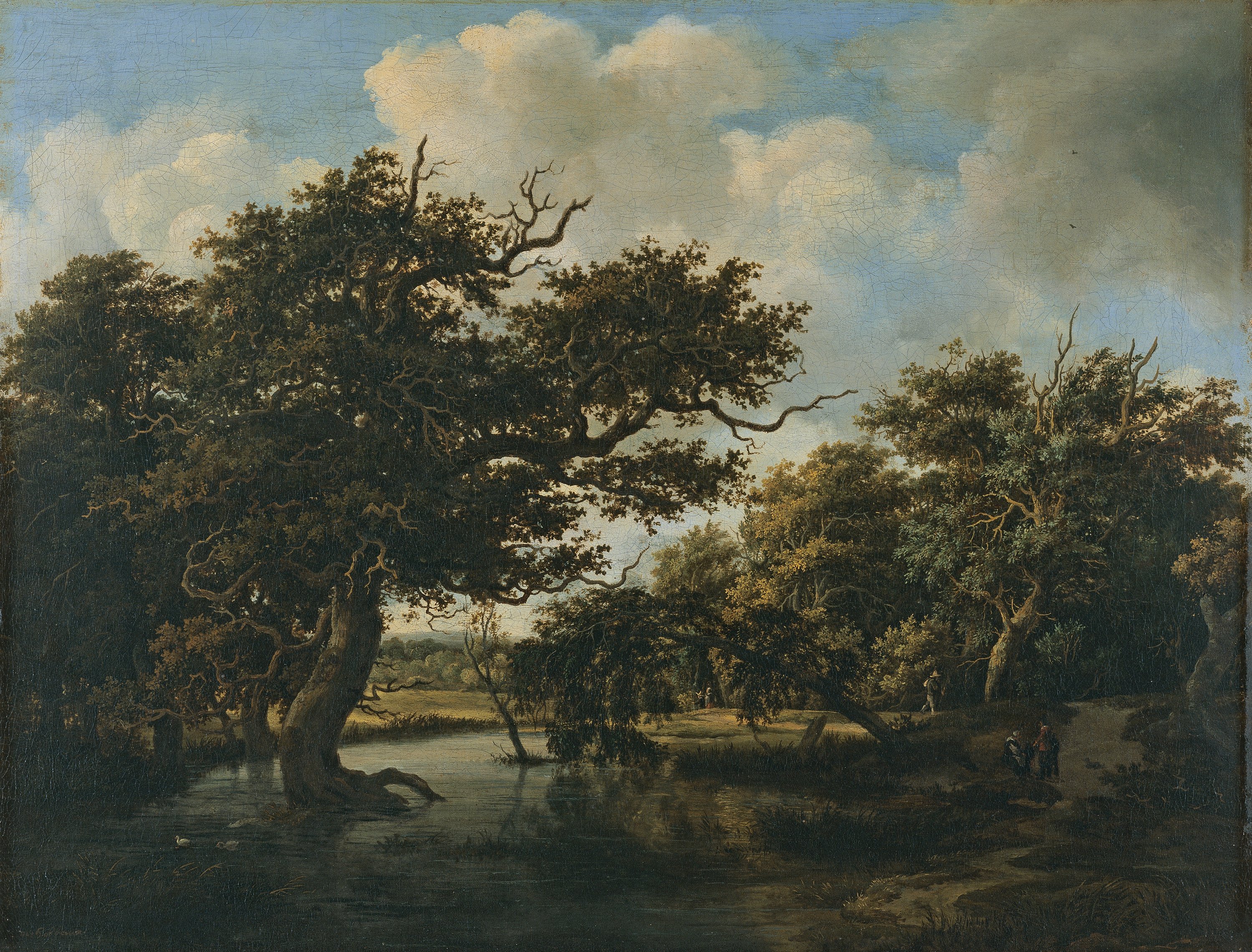 Bosque pantanoso. Meindert Lubbertsz. Hobbema