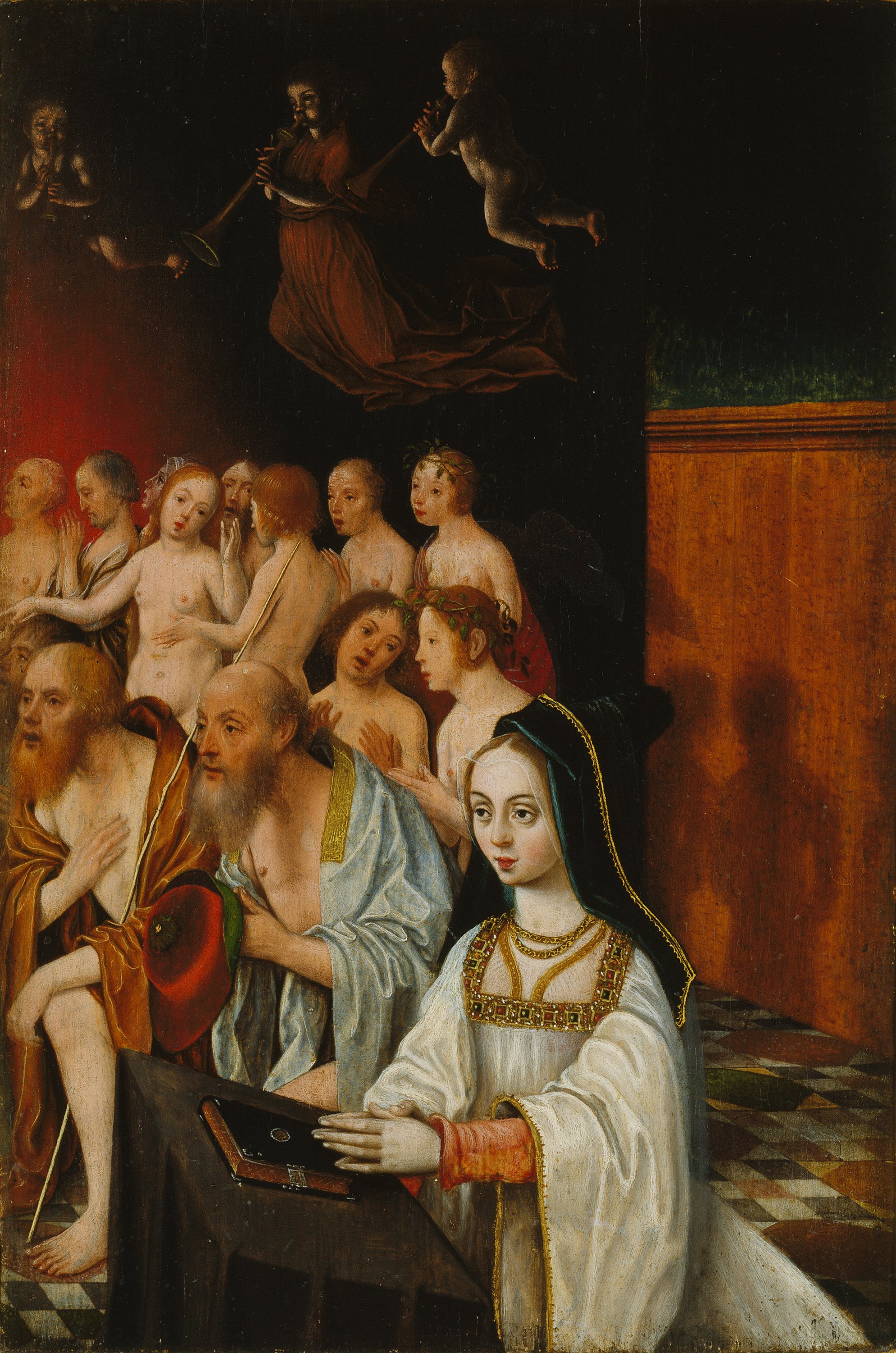 Wing of a Diptych with the Souls of the Just and a Donor. Ala de un díptico con ánimas y donante, c. 1520