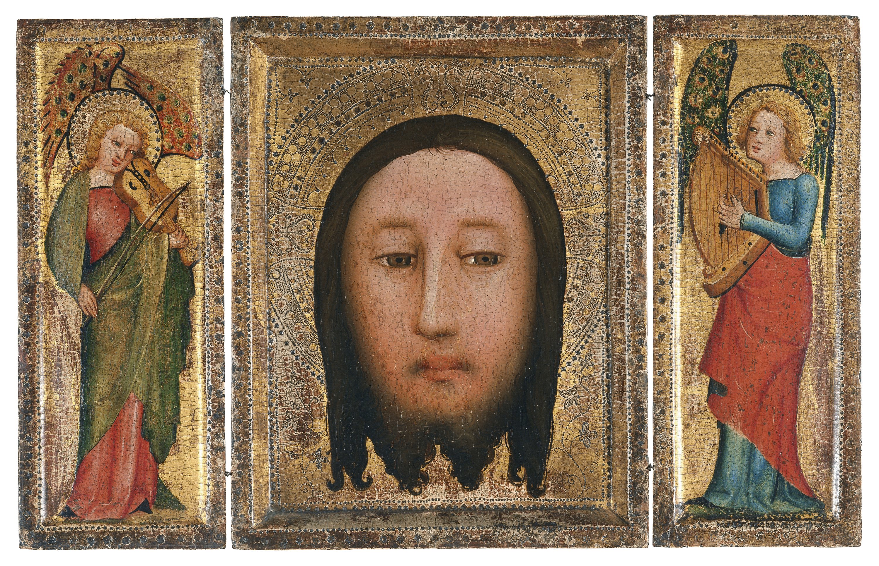 Triptych of The Holy Face: The Holy Visage of Christ (central panel). Tríptico de la Santa Faz: La Santa Faz (tabla central), c. 1390-1400