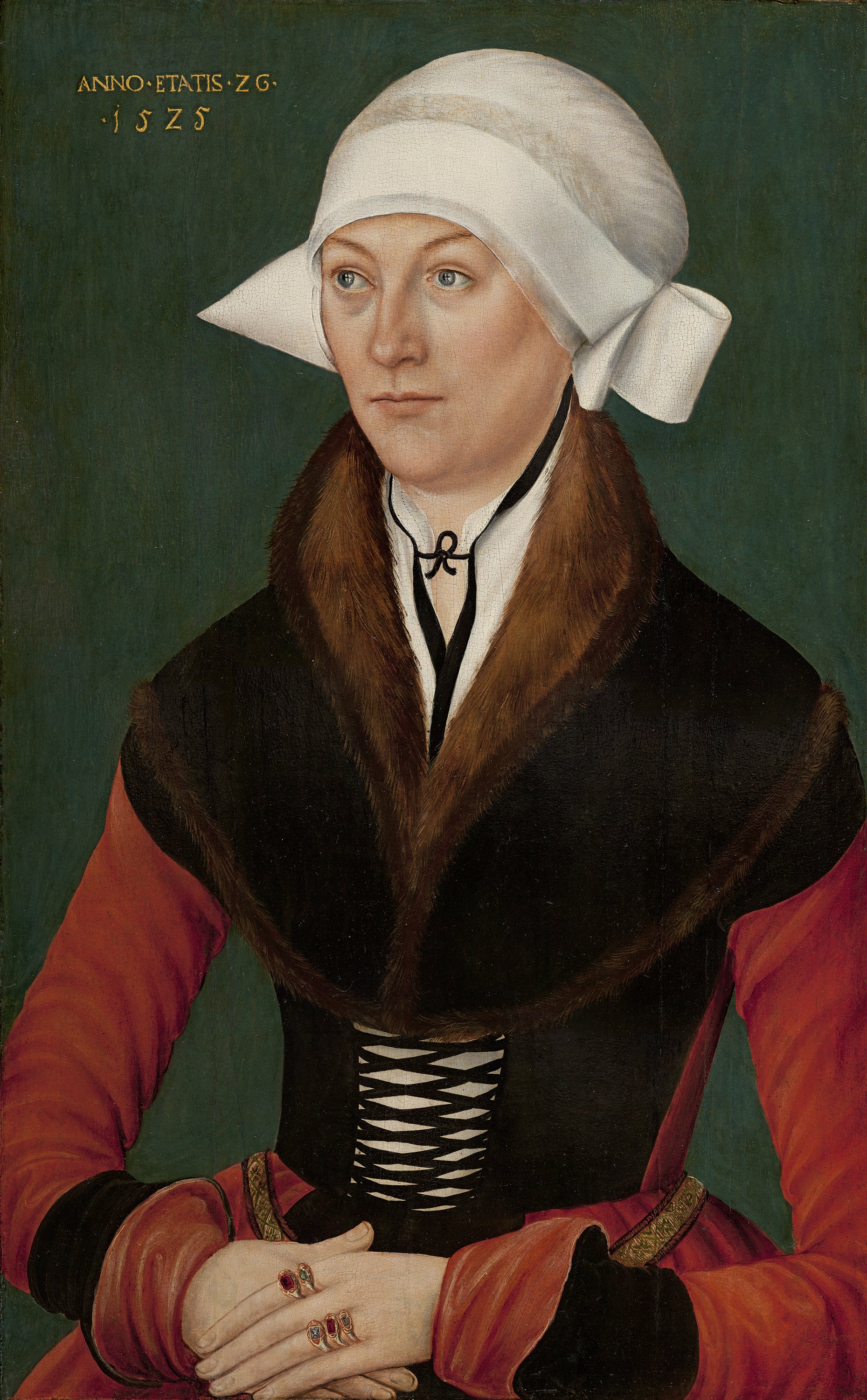 Retrato de una mujer de veintiséis años. Anónimo ALEMÁN de la escuela de Lucas Cranach el Viejo