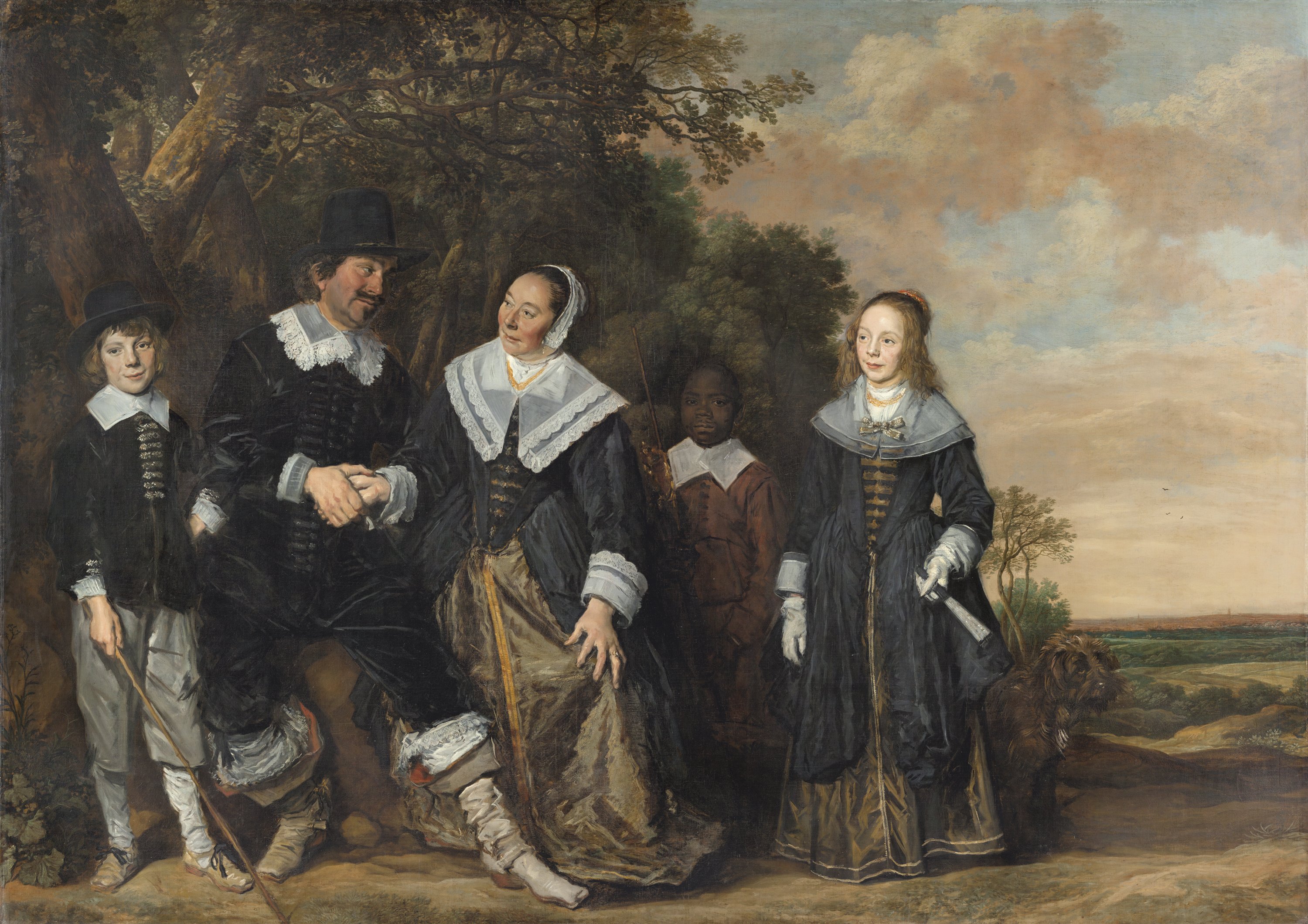 Grupo familiar ante un paisaje. Frans Hals