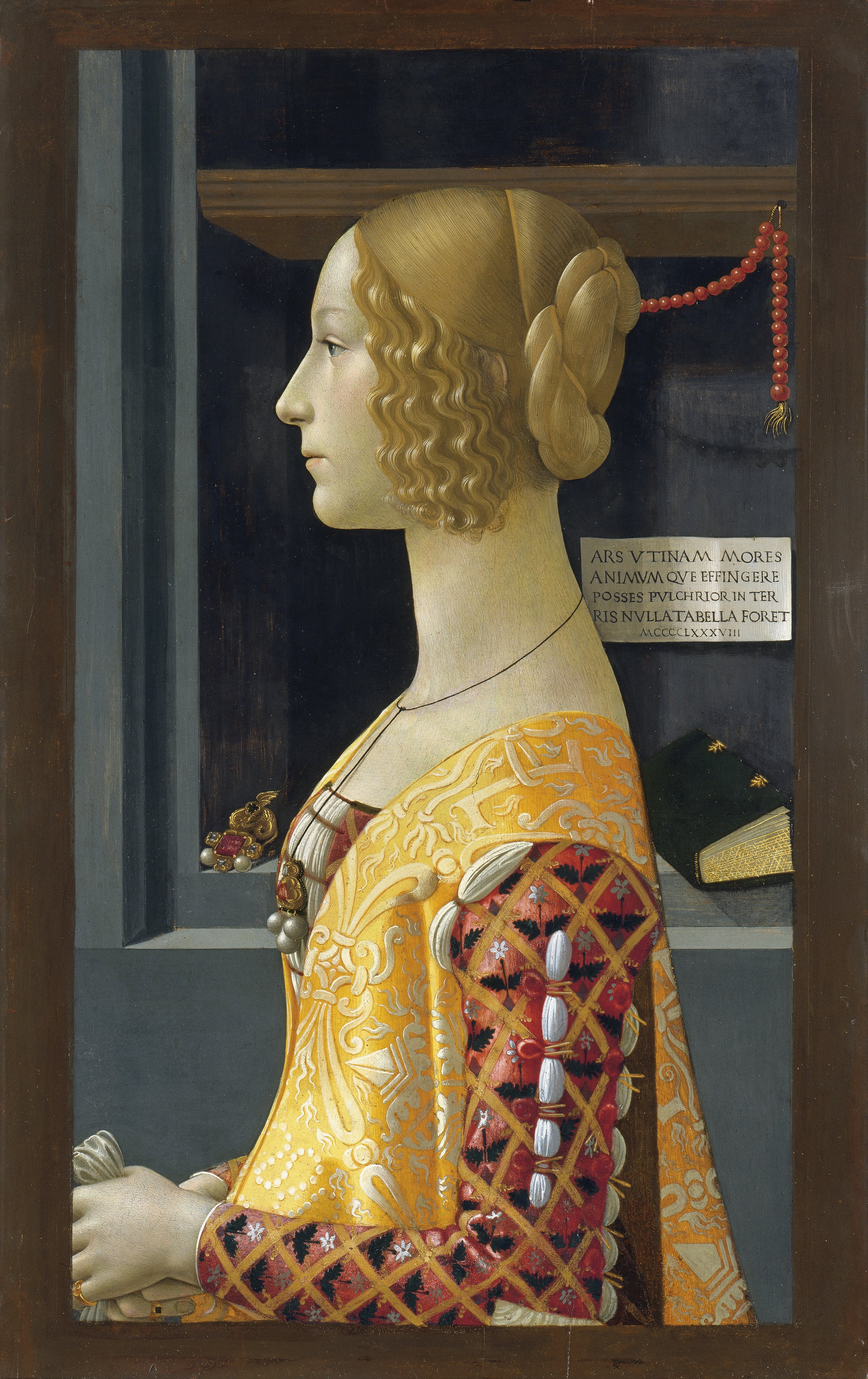 Portrait of Giovanna Tornabuoni. Retrato de Giovanna Tornabuoni, 1489-1490