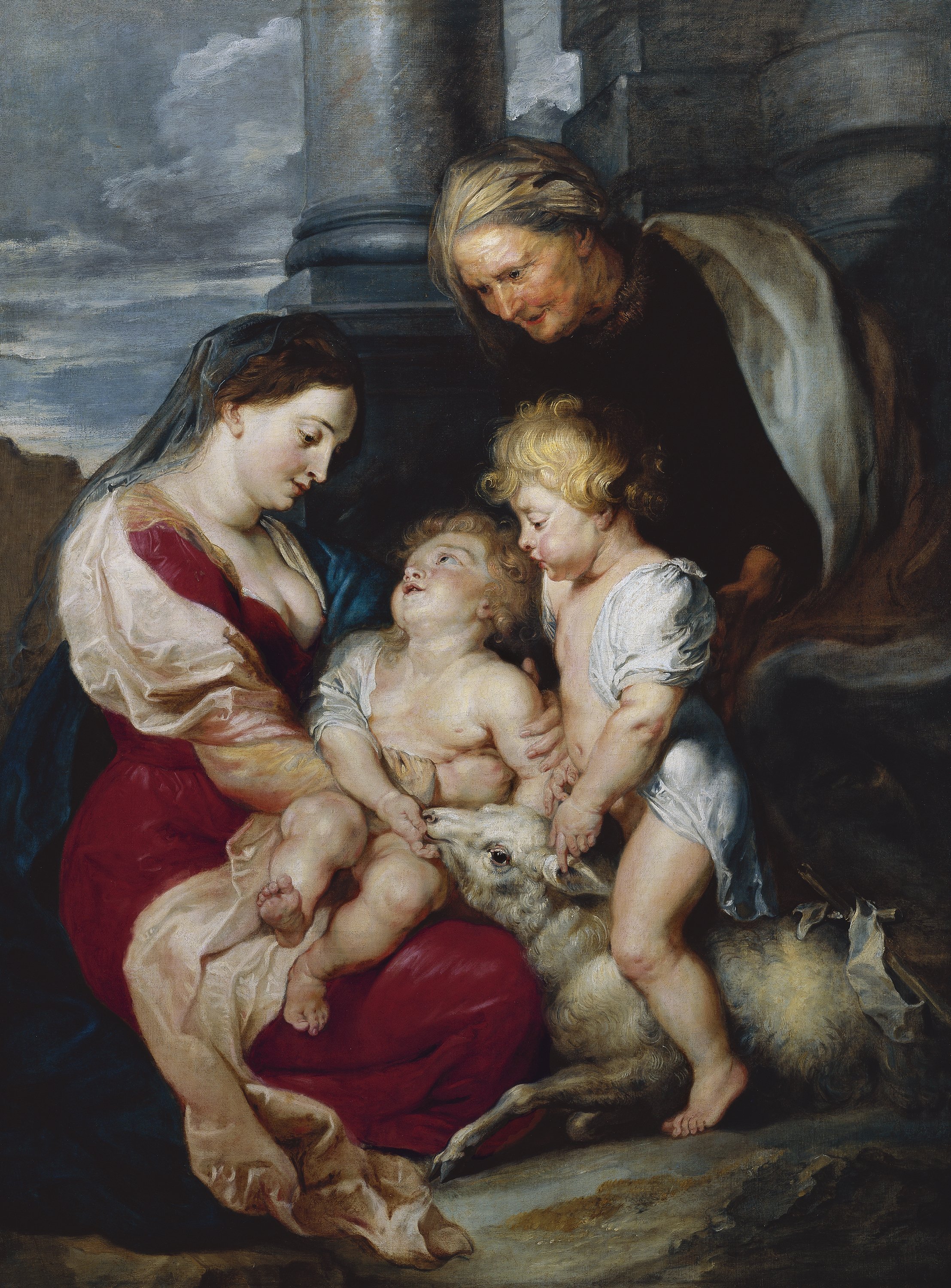 The Virgin and Child with St. Elizabeth and St. John the Baptist. La Virgen con el Niño, santa Isabel y san Juan Bautista, c. 1618