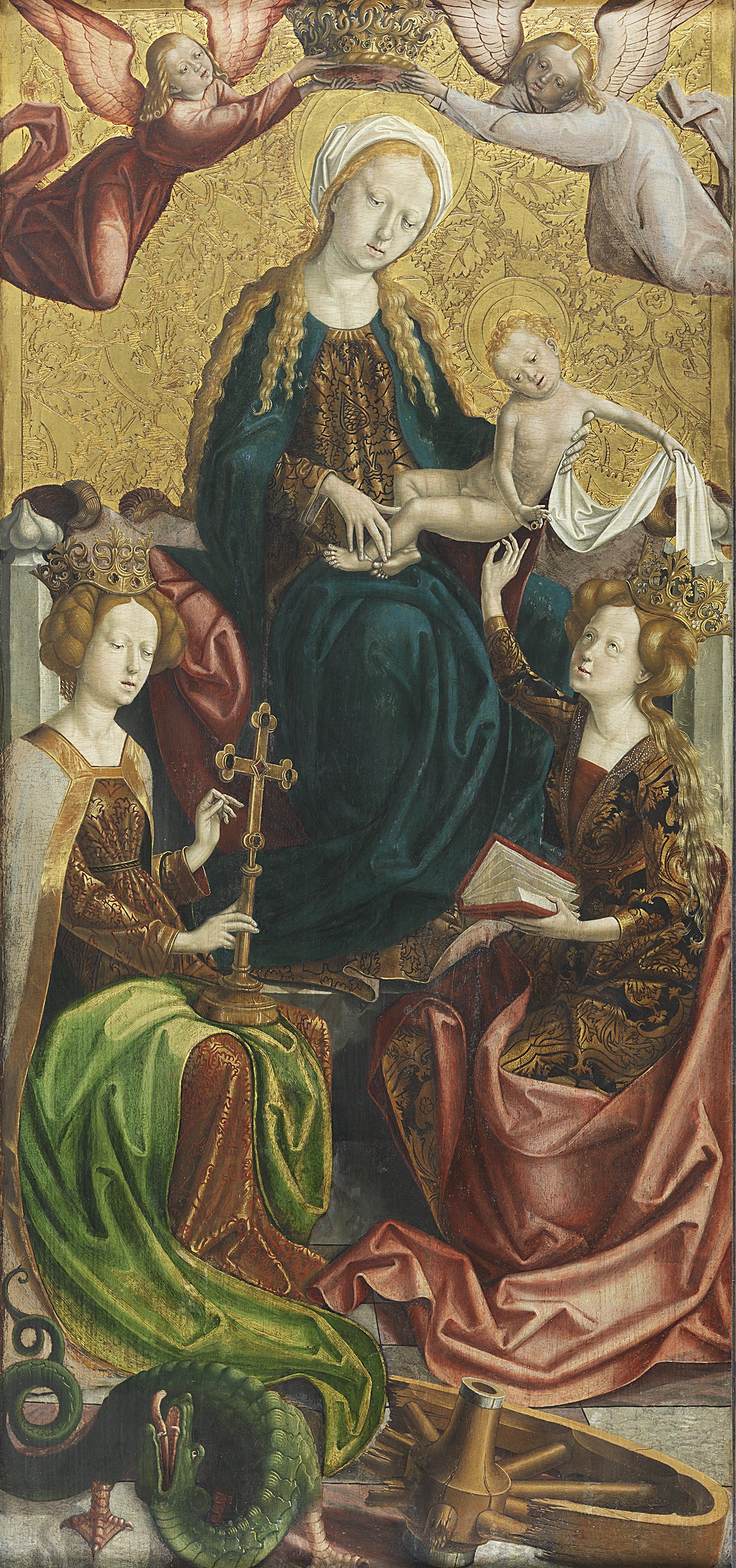La Virgen y el Niño con las santas Margarita y Catalina. Michael (seguidor de) Pacher