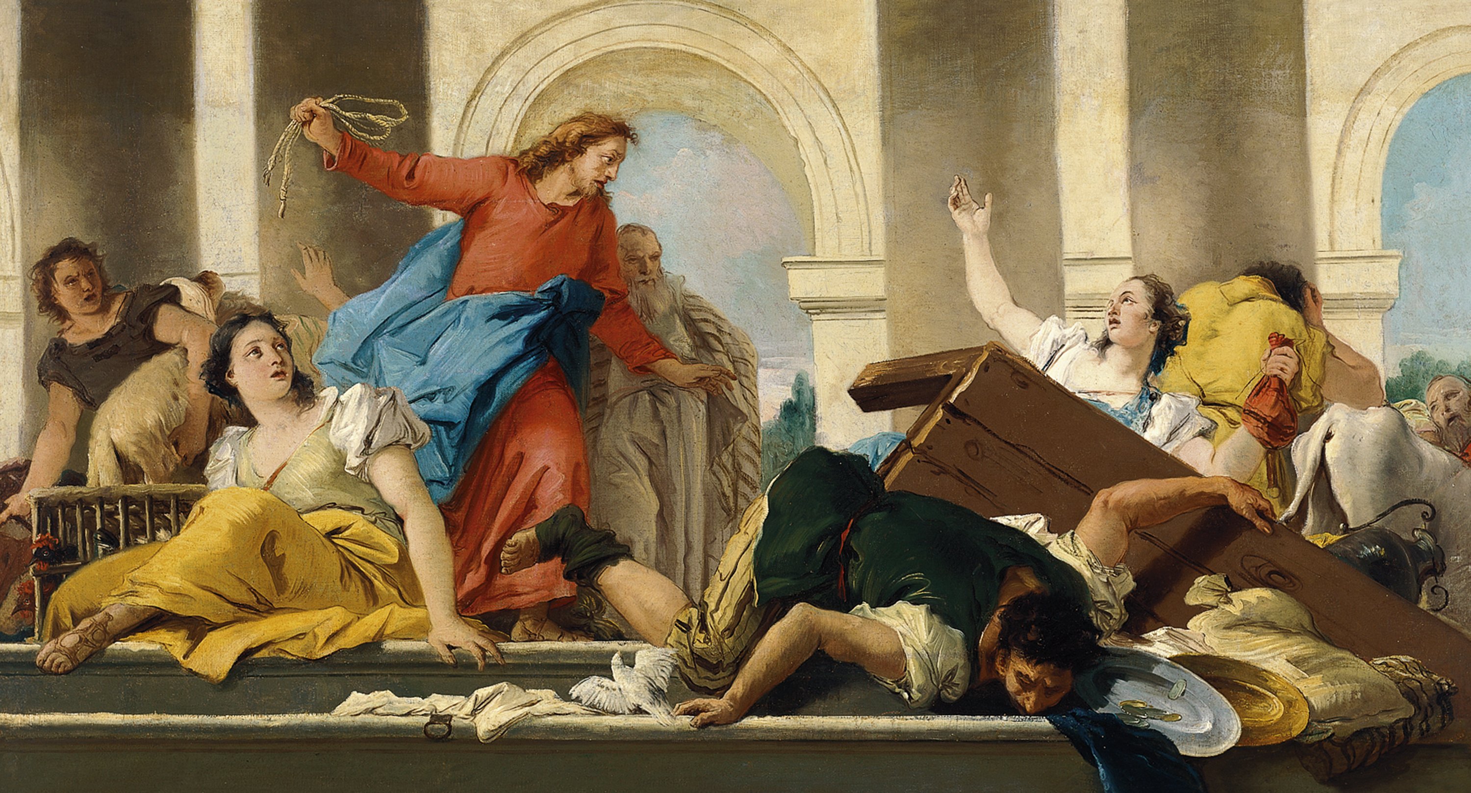 The Expulsion of the Money-changers from the Temple. La expulsión de los mercaderes del templo, c. 1750-1753