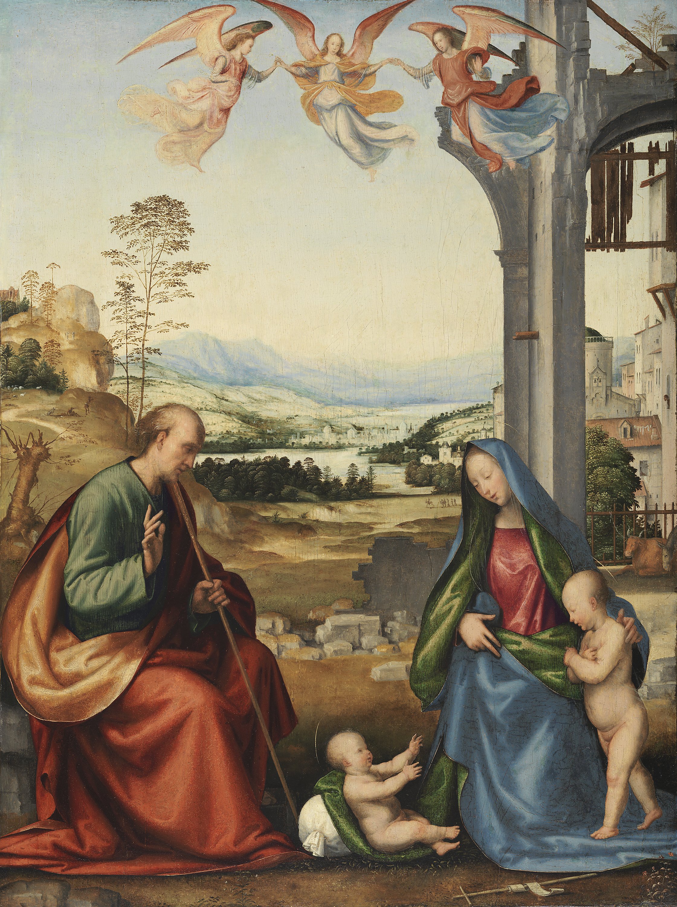 The Holy Family with the Infant Saint John the Baptist. La Sagrada Familia con san Juanito, c. 1506-1507