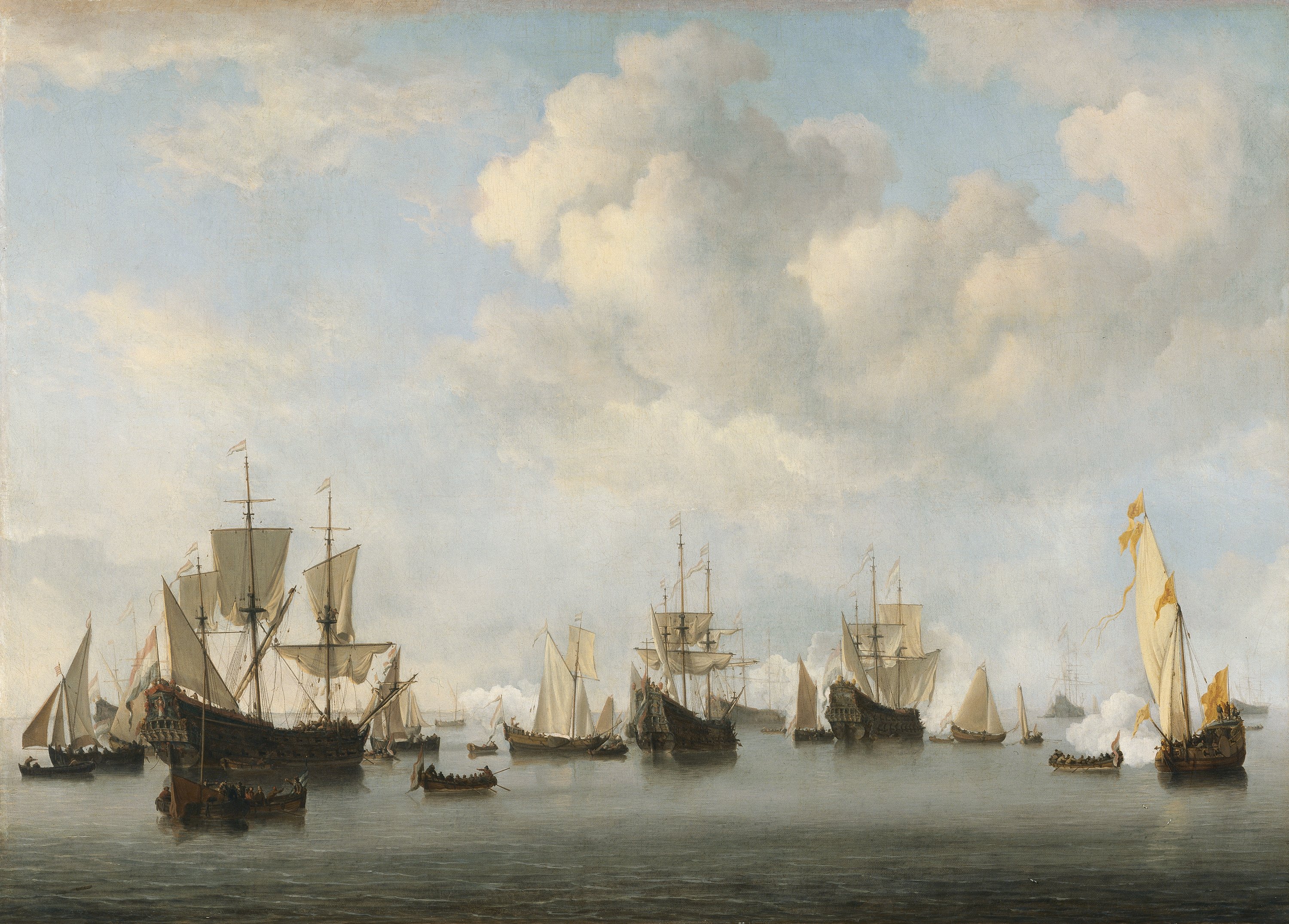 The Dutch Fleet in the Goeree Roads. La flota holandesa en de Goeree, c. 1672-1673