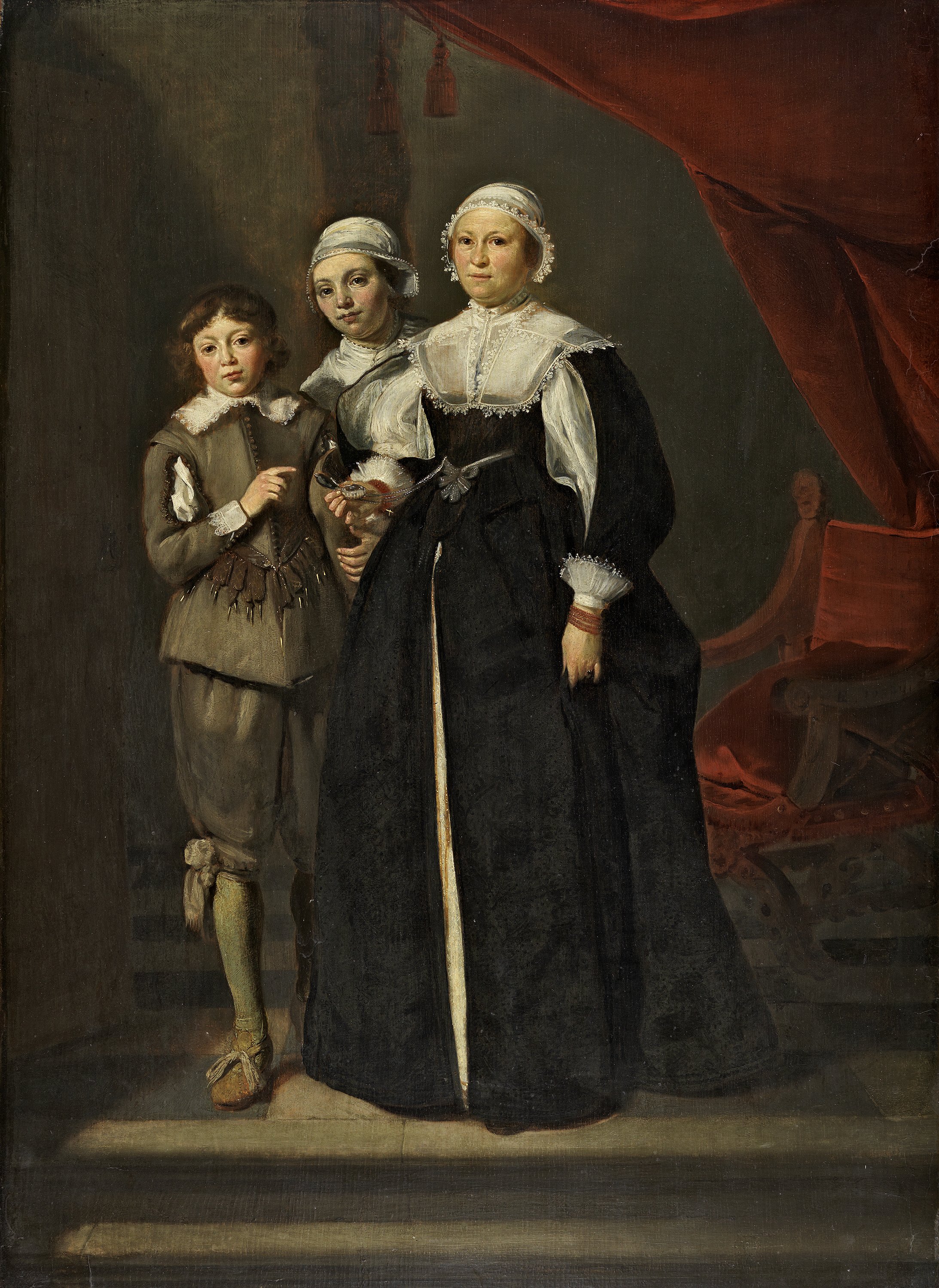 Retrato de dos mujeres y un niño. Thomas Hendricksz. de Keyser