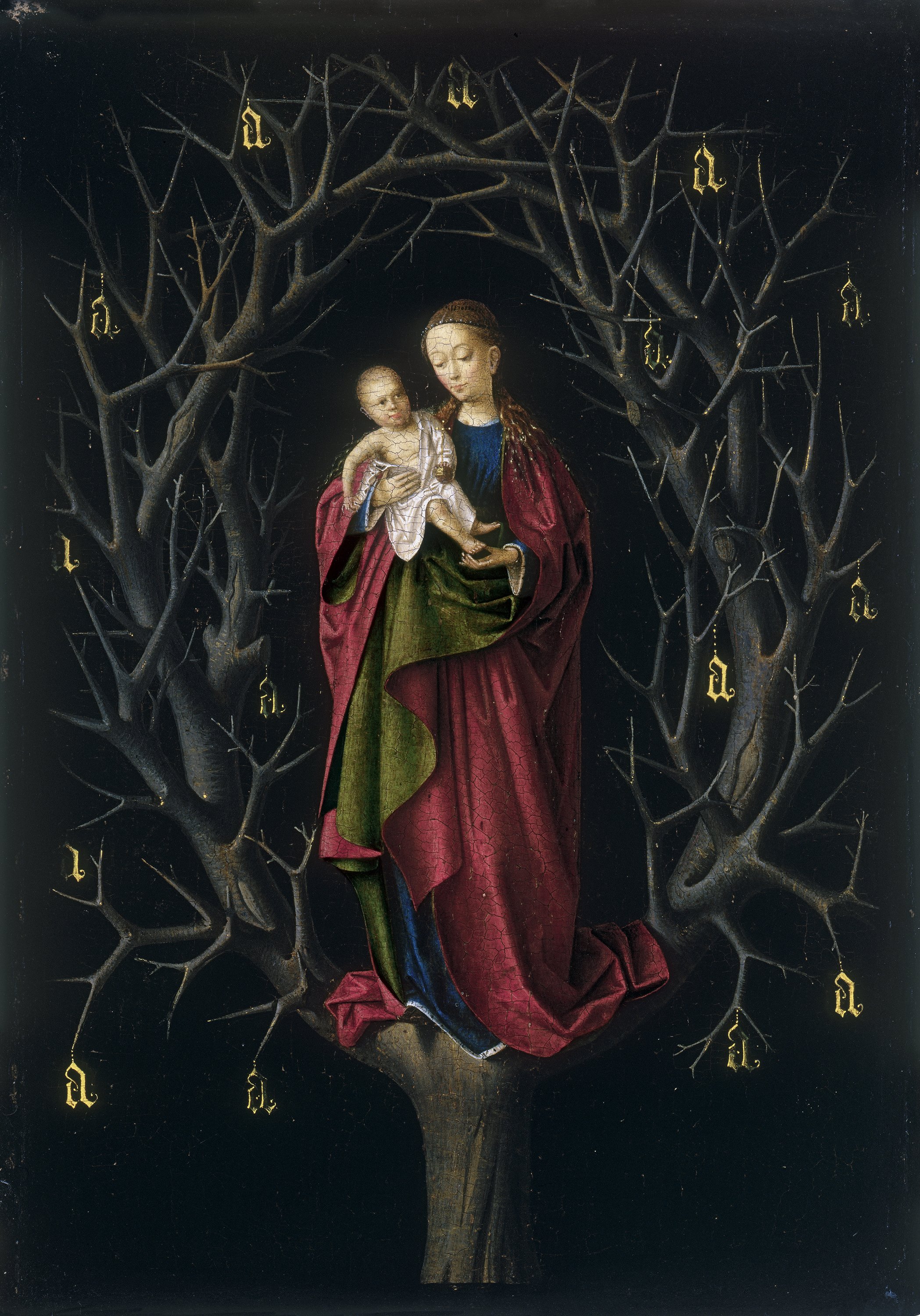 La Virgen del árbol seco. Petrus Christus