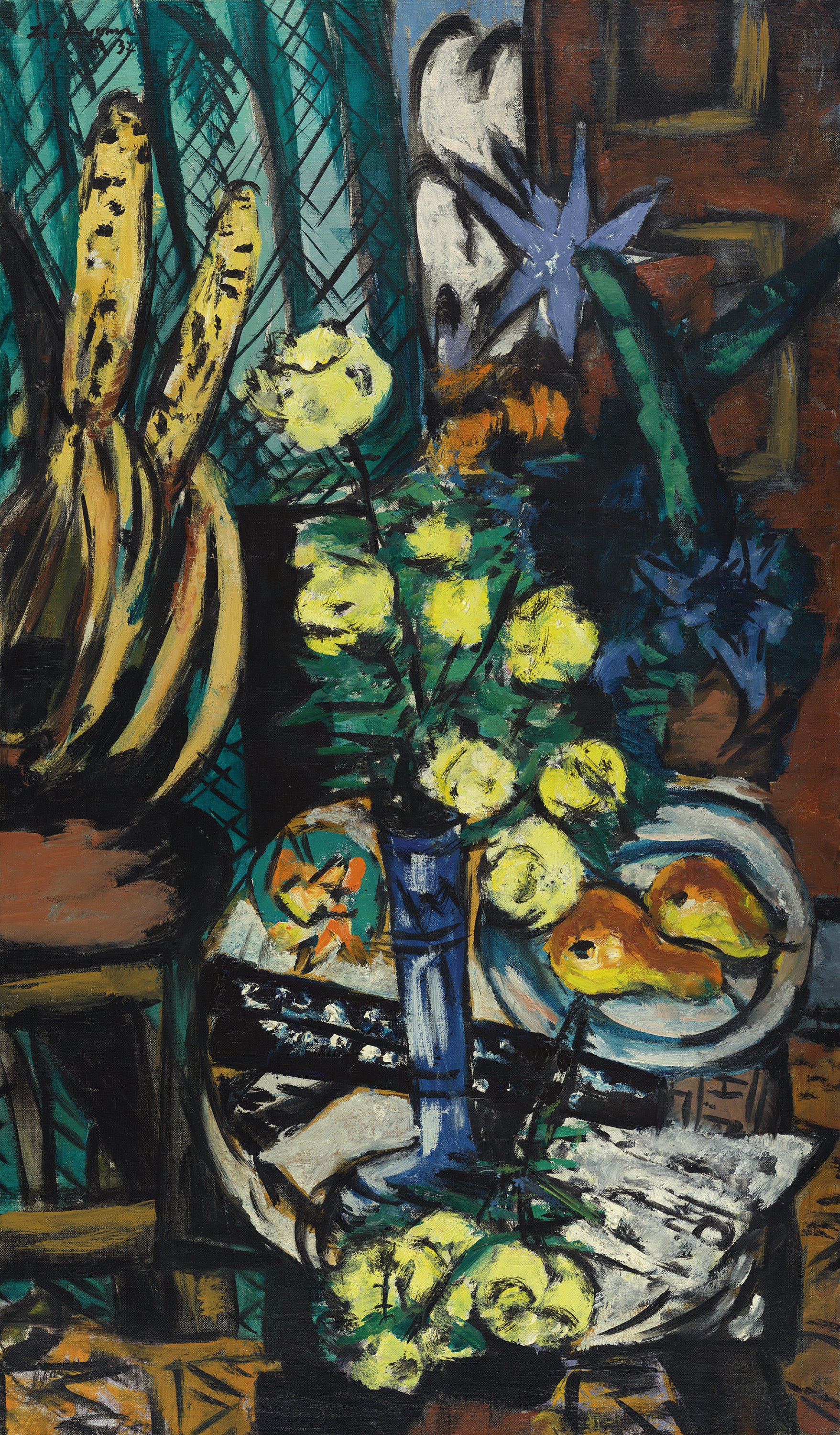 Bodegón con rosas amarillas. Max Beckmann