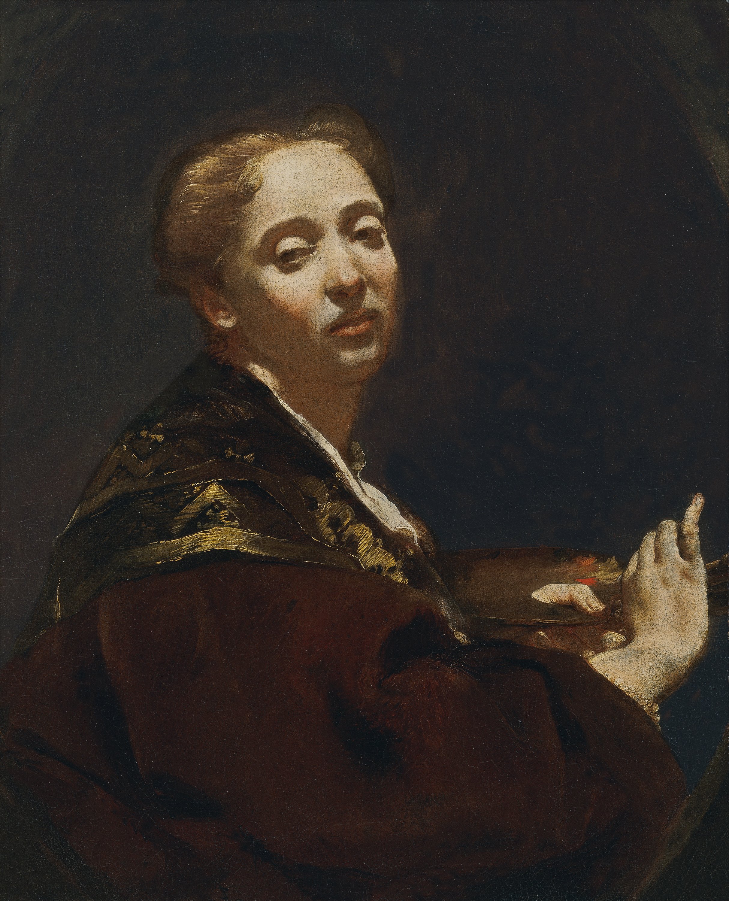Portrait of Giulia Lama. Retrato de Giulia Lama, c. 1715-1720