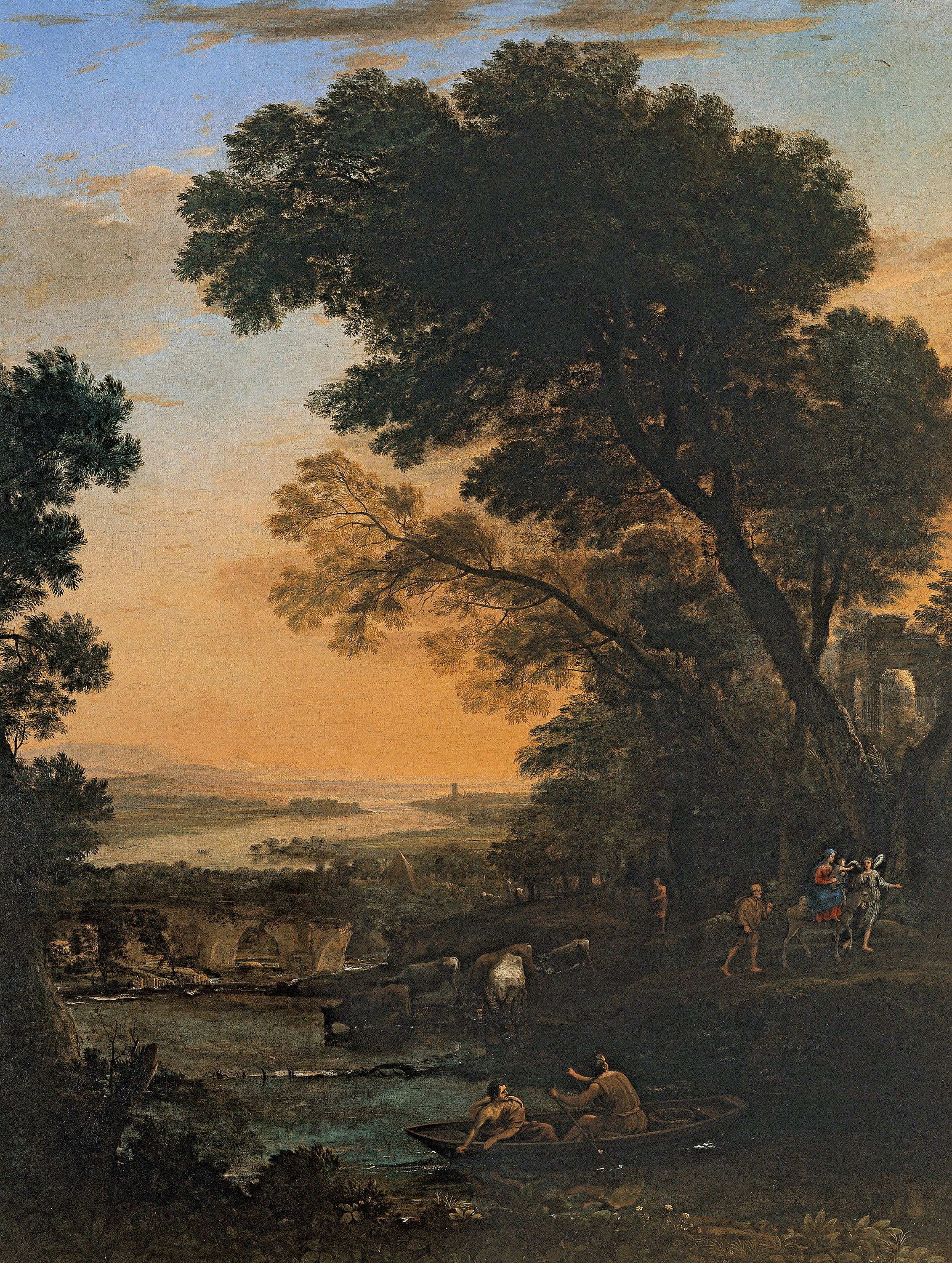 Pastoral Landscape with the Flight into Egypt. Paisaje idílico con la huida a Egipto, 1663