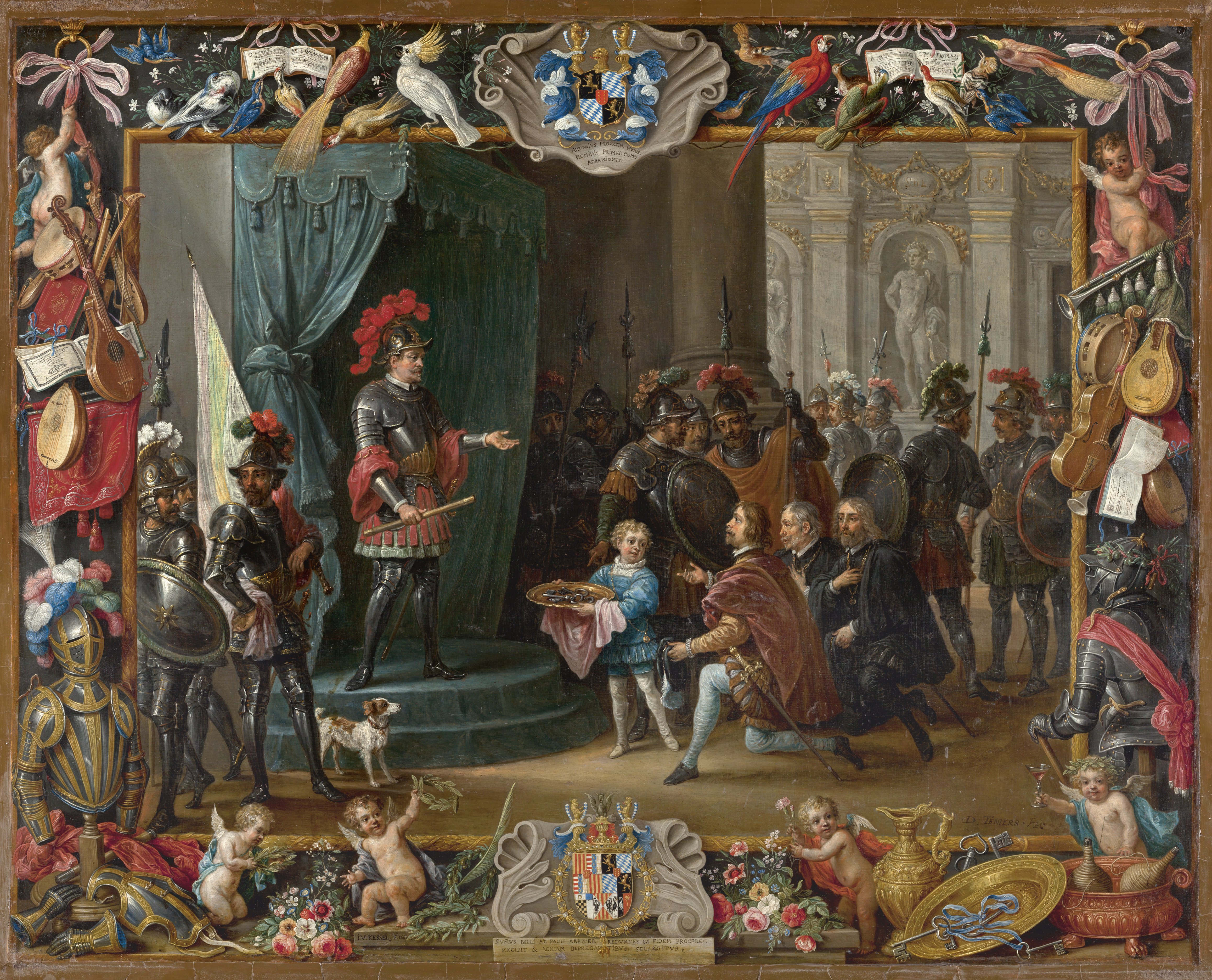 La rendición de los rebeldes sicilianos a Antonio de Moncada en 1411. David y KESSEL II Teniers ii