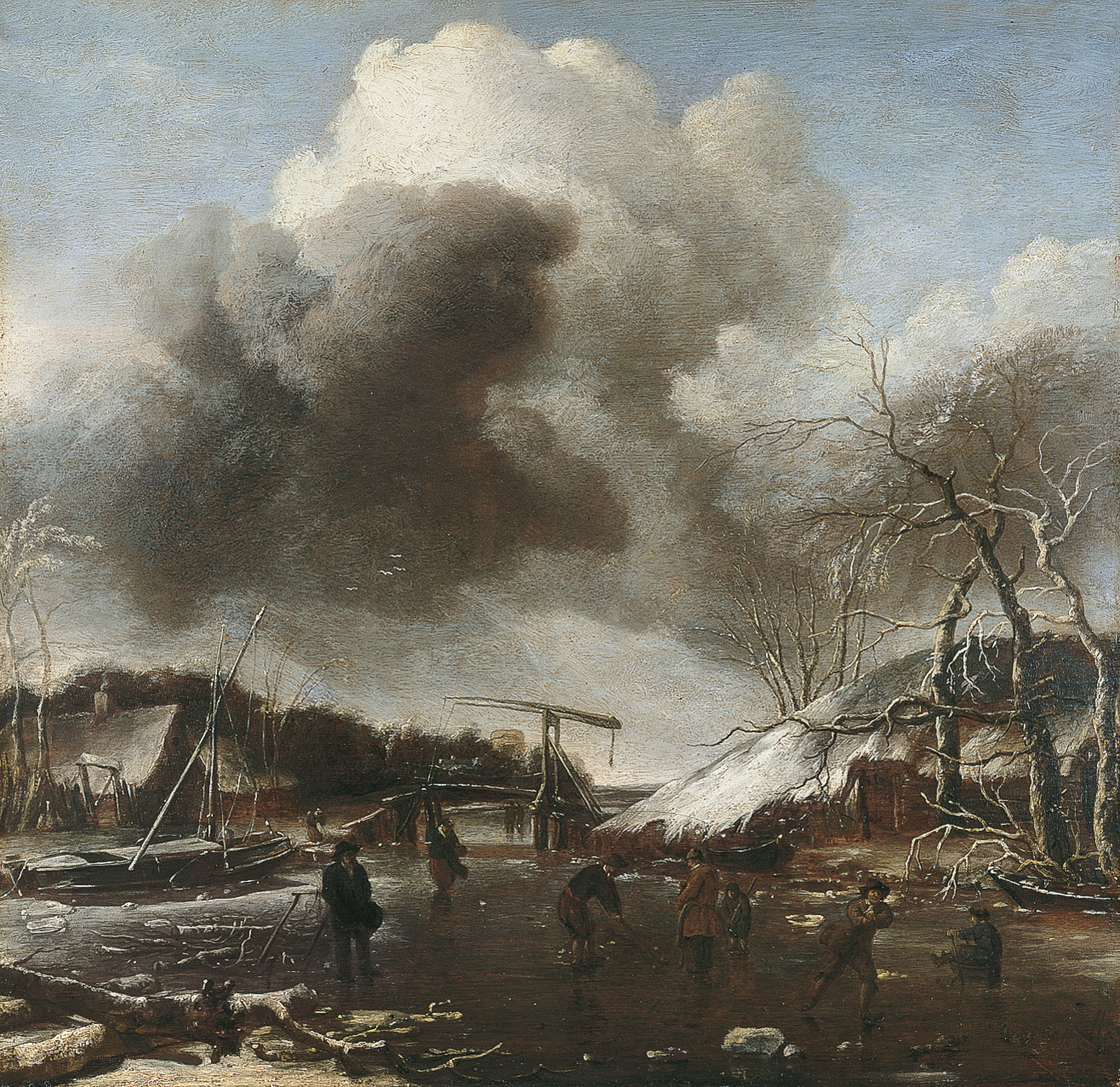 Paisaje de invierno. Jan van de Cappelle