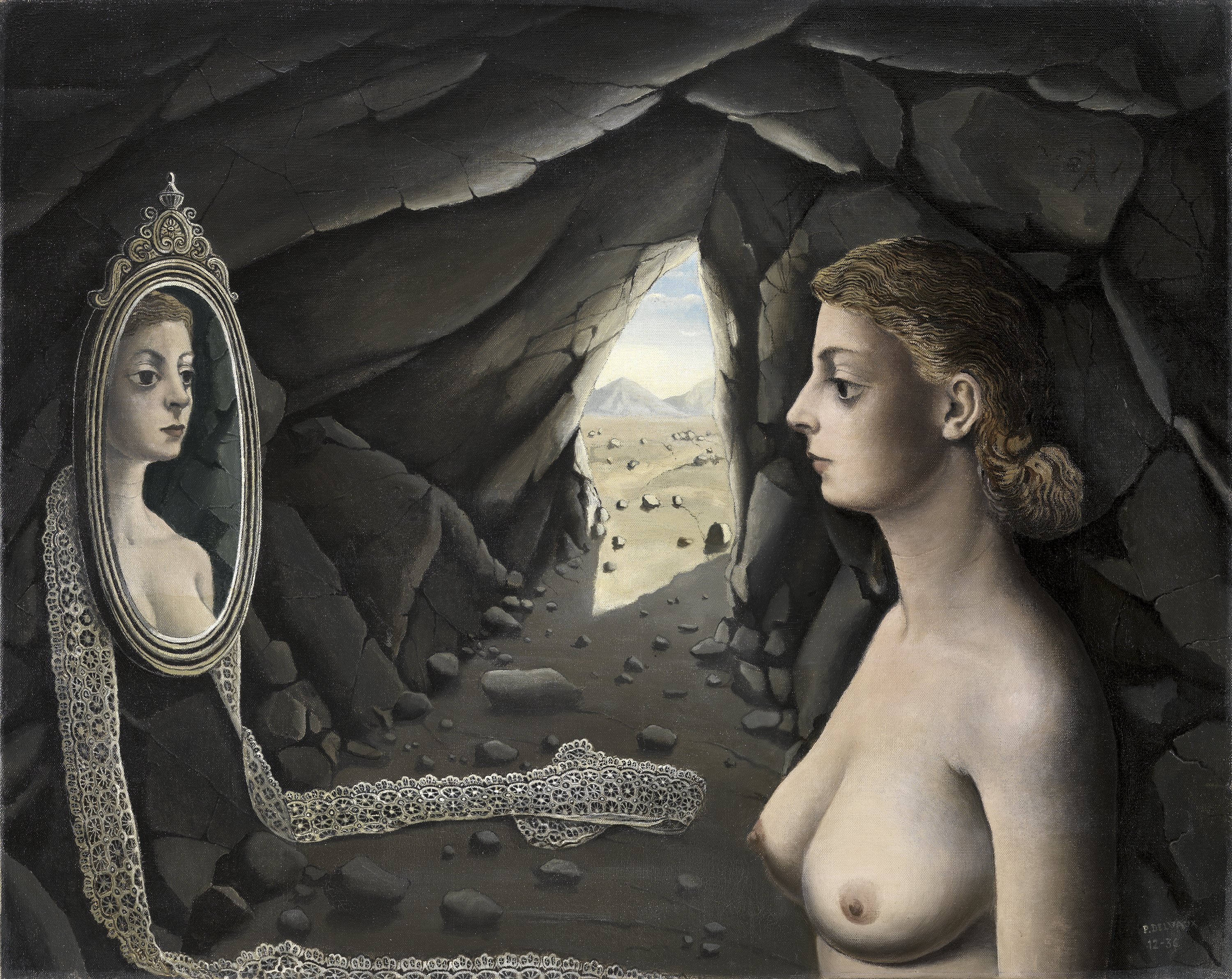 Mujer ante el espejo. Paul Delvaux