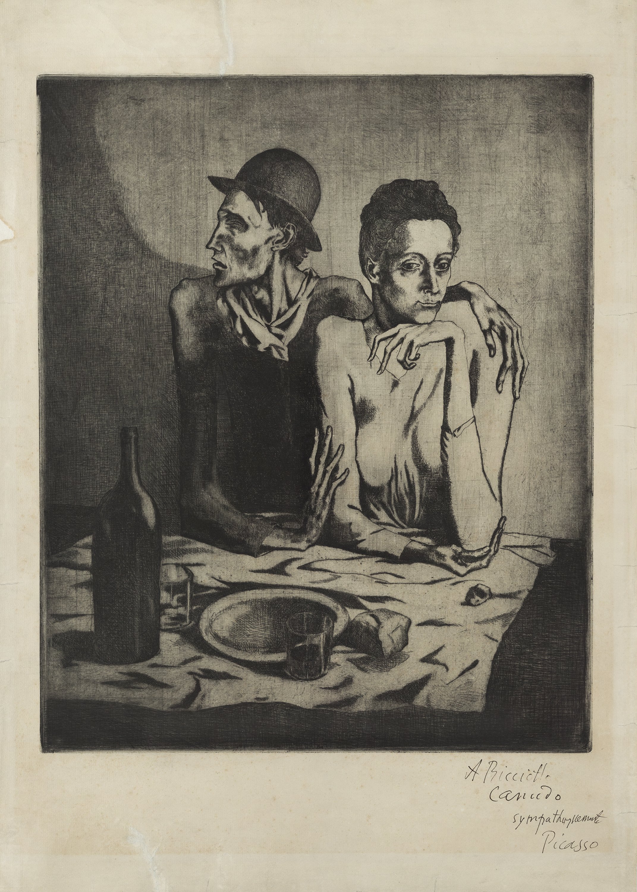 La comida frugal. Pablo (Pablo Ruiz Picasso) Picasso