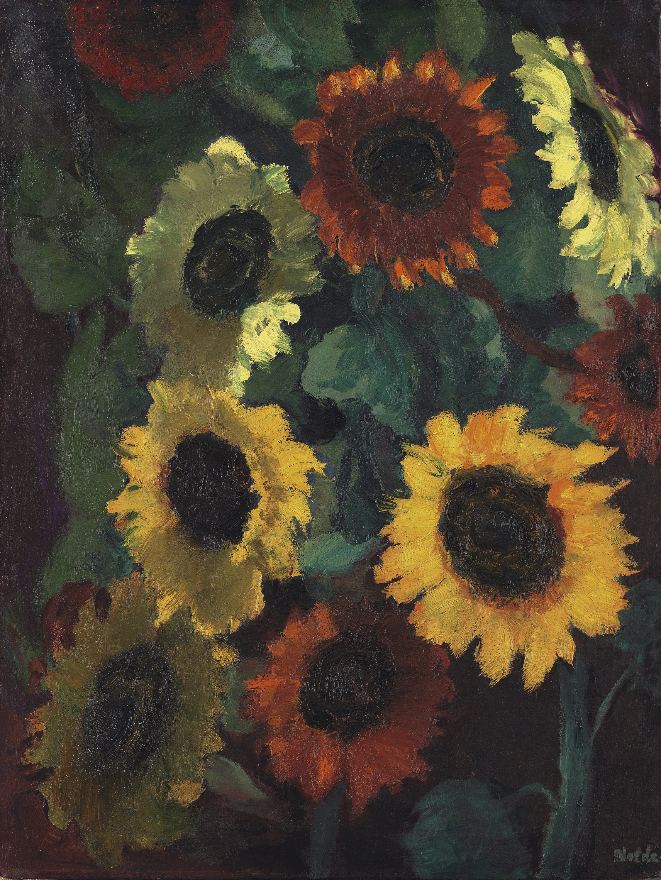 Glowing Sunflowers, 1936, Emil Nolde (Emil Hansen) 