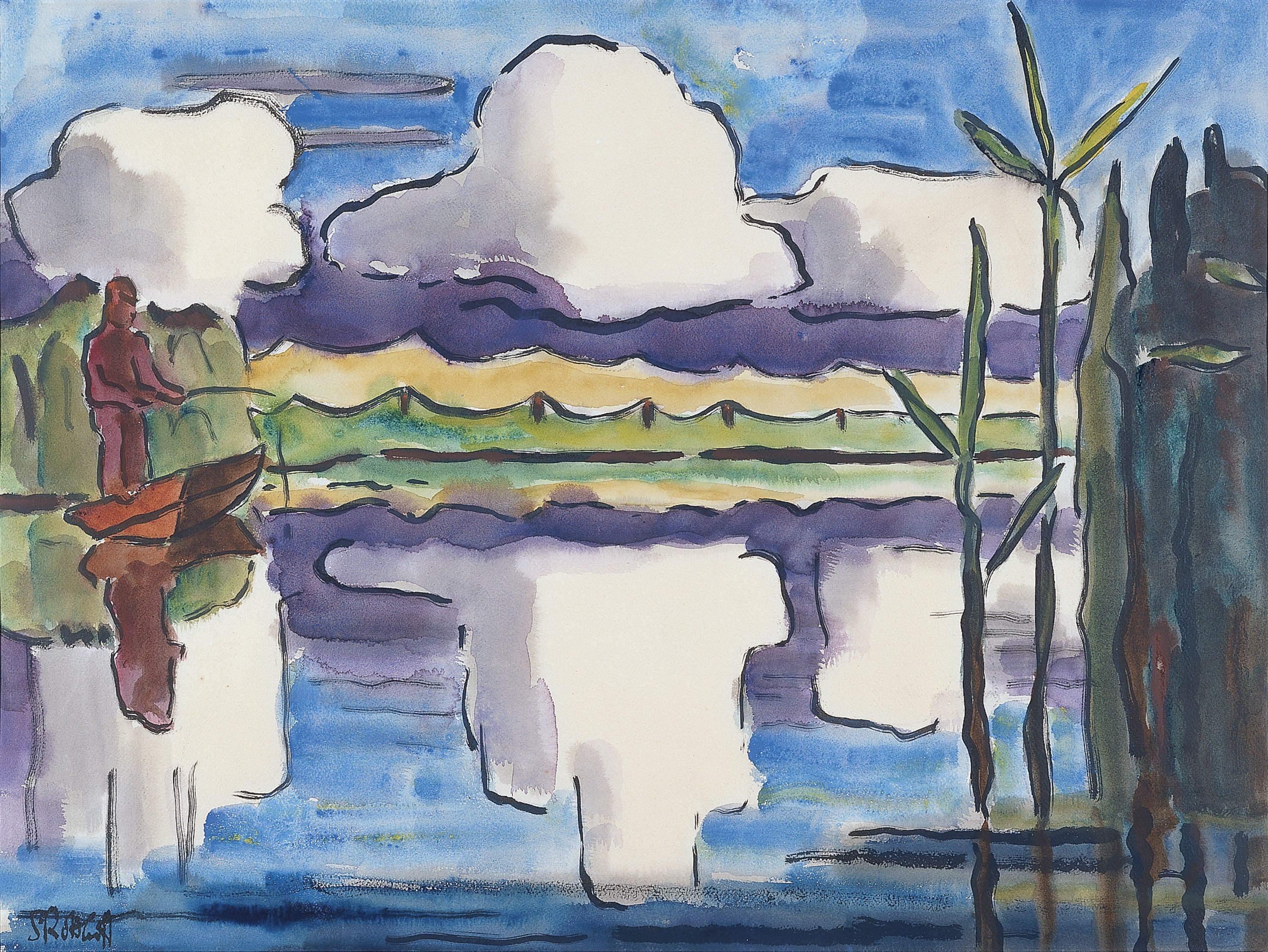 Reflejo de nubes. Karl (Karl Schmidt) Schmidt-rottluff