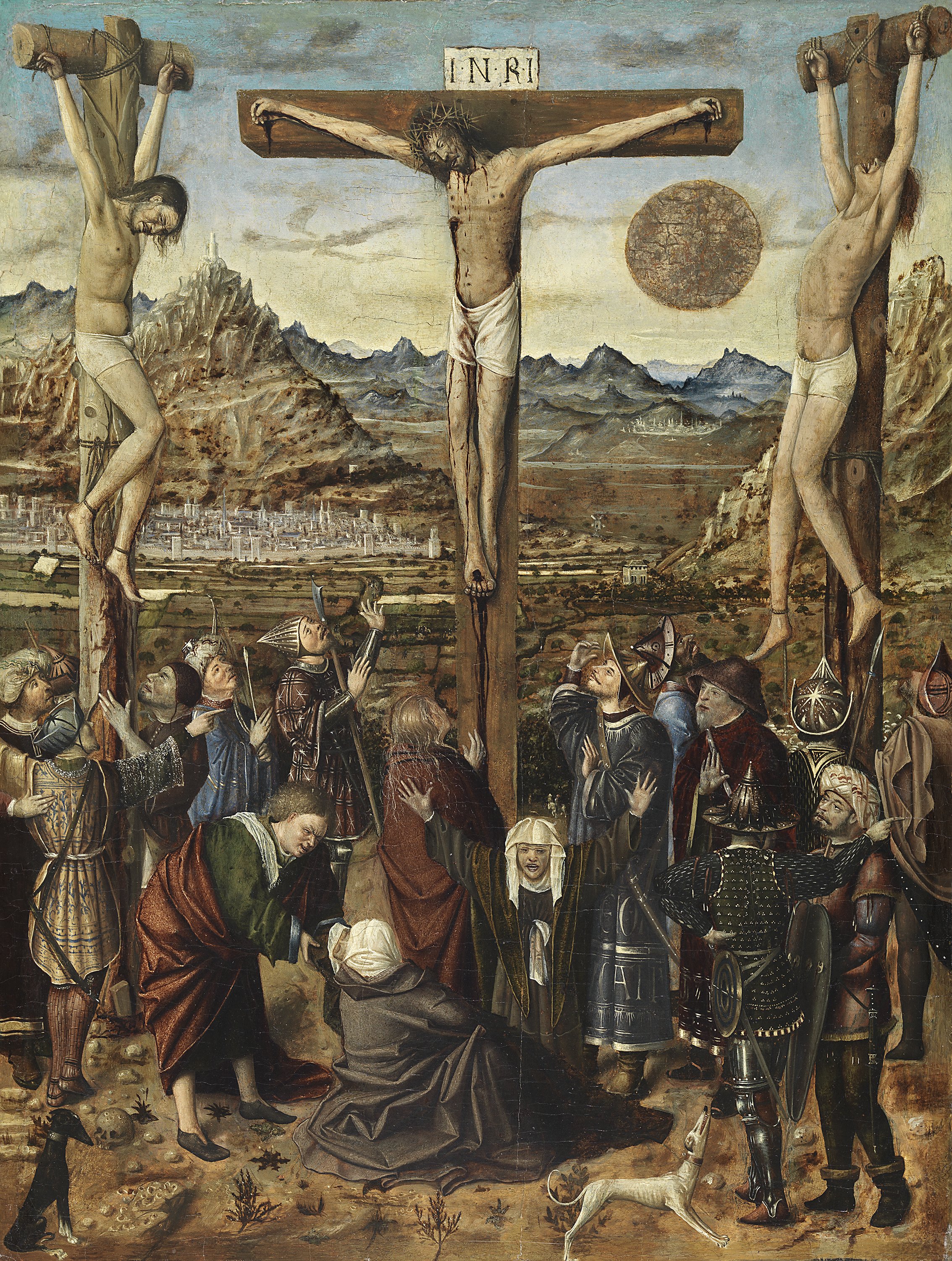 La Crucifixión. Anónimo VALENCIANO activo entre h. 1450 y 1460 