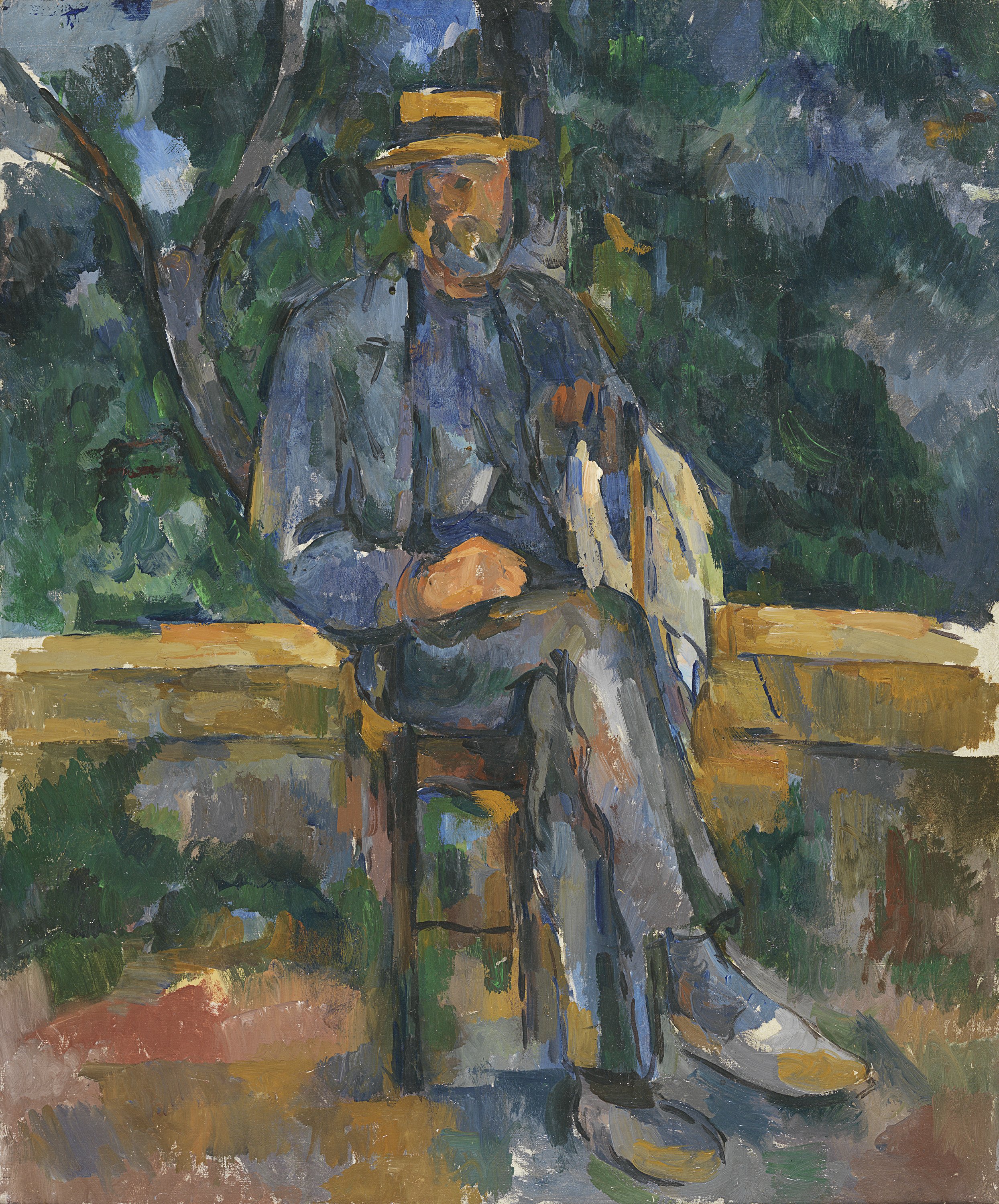 Hombre sentado. Paul Cézanne