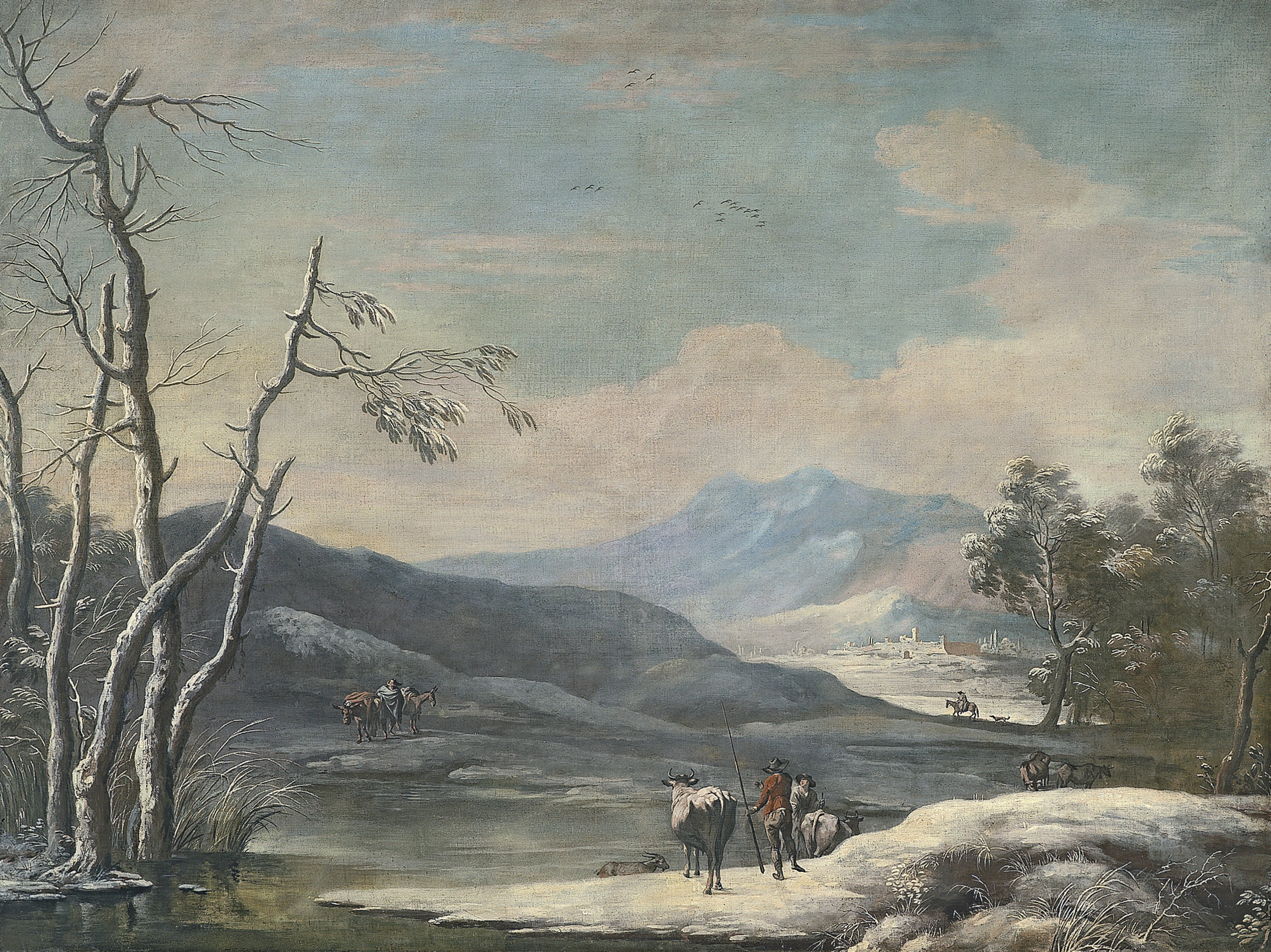 Paisaje de invierno. Marco Ricci