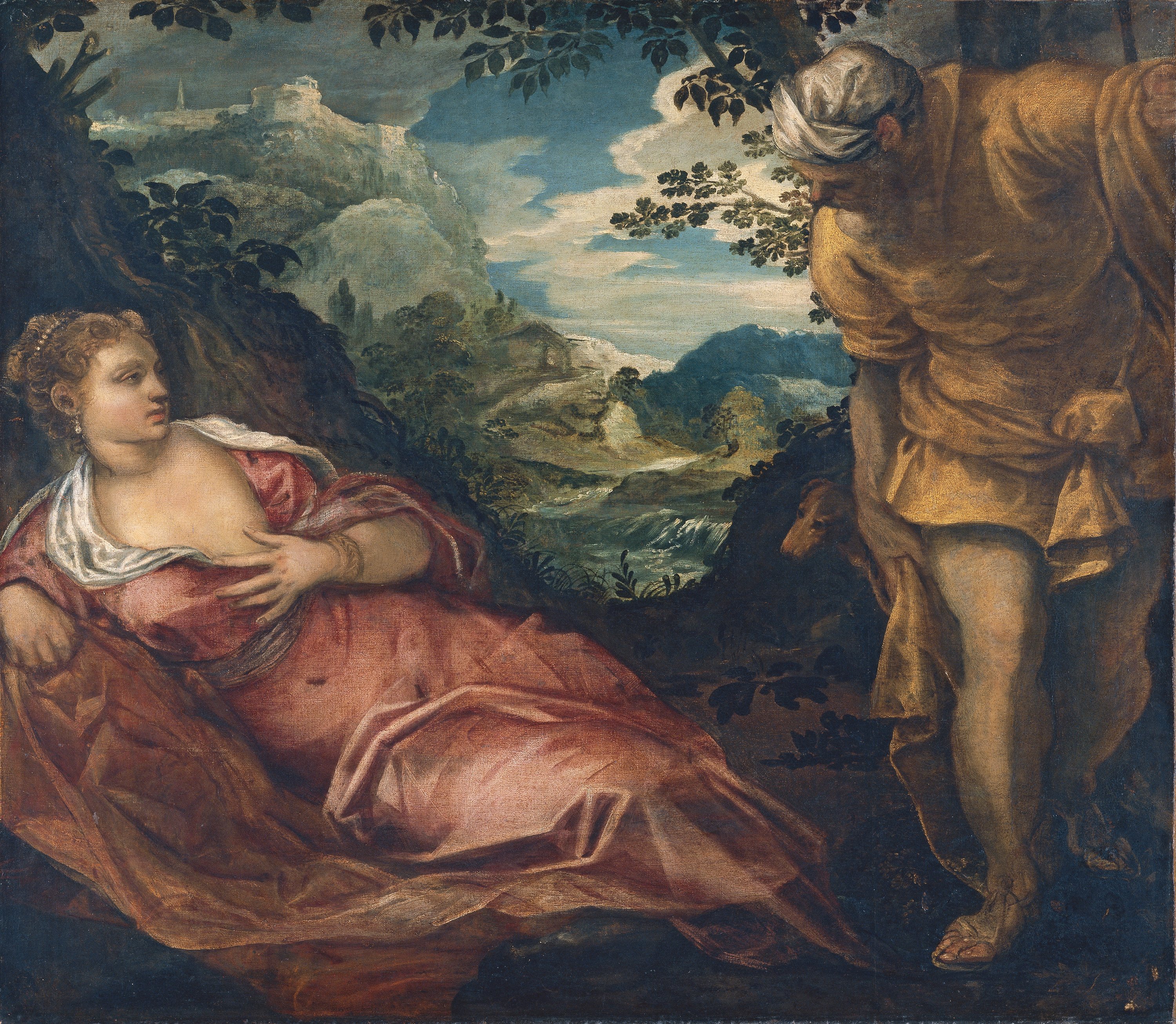 El encuentro de Tamar y Judá. Tintoretto (Jacopo Robusti)