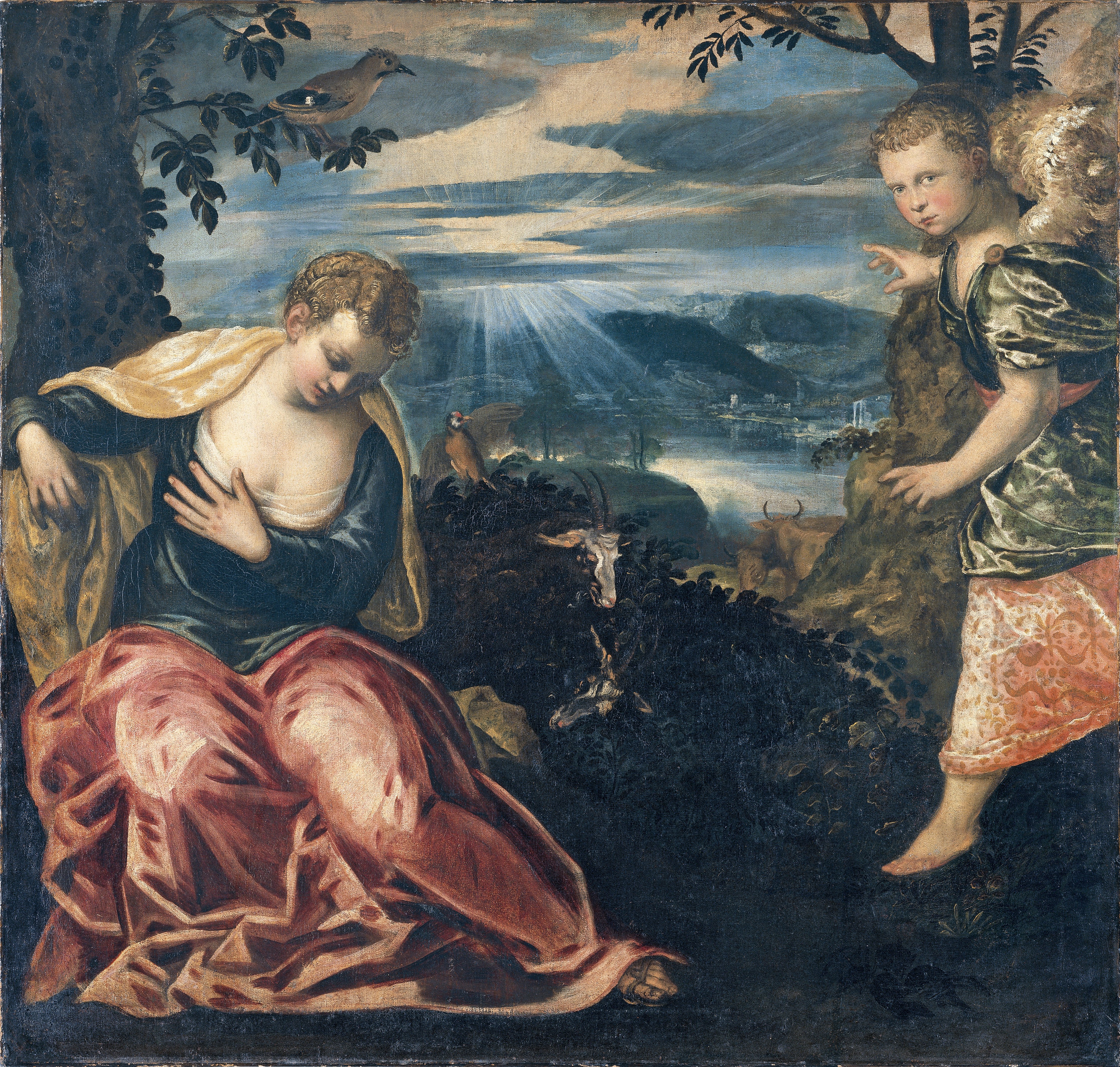 The Annunciation to Manoah's Wife. El anuncio a la mujer de Manué, c. 1555-1559