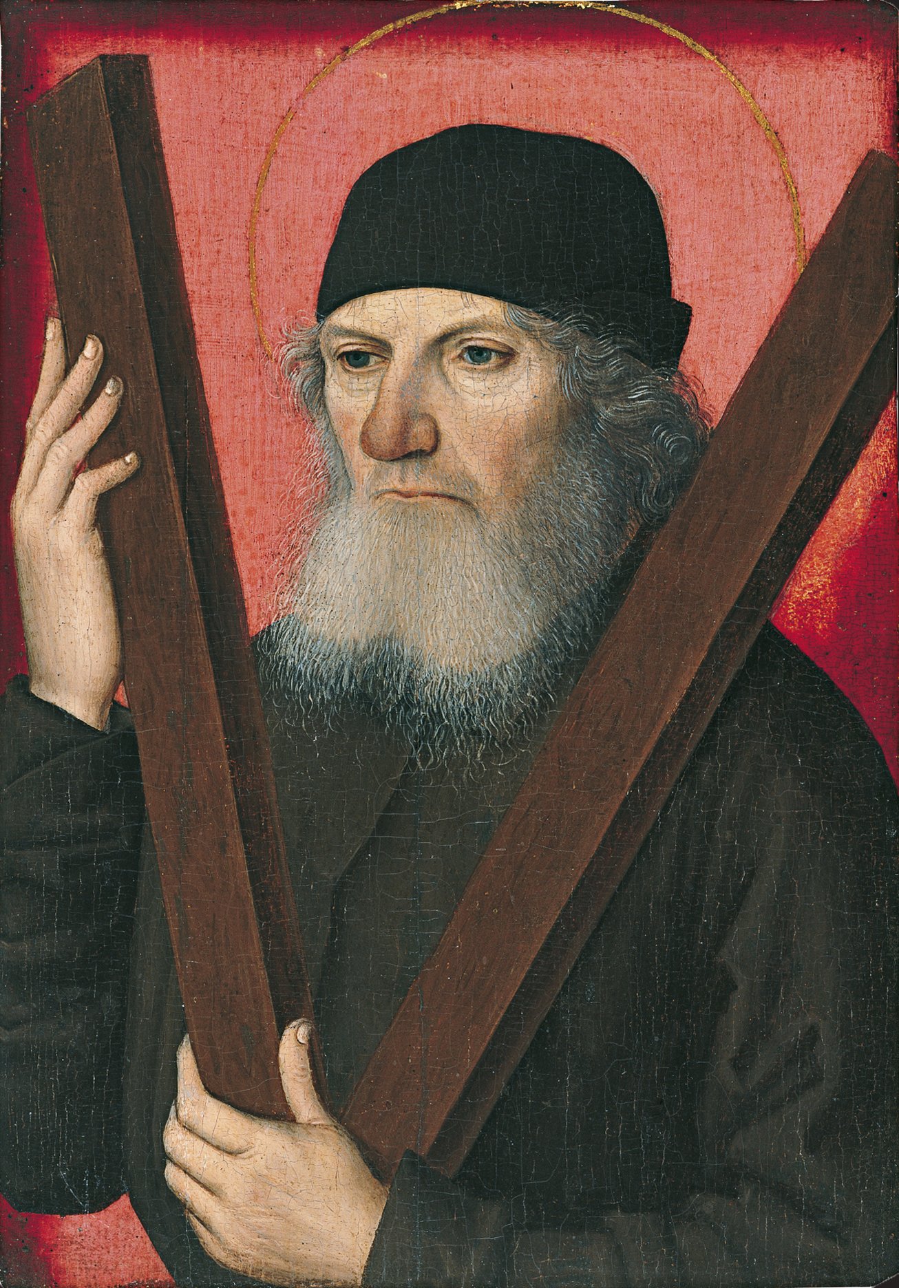 Portrait of a Man as Saint Andrew (front). Retrato de un hombre como san Andrés (anverso), c. 1480