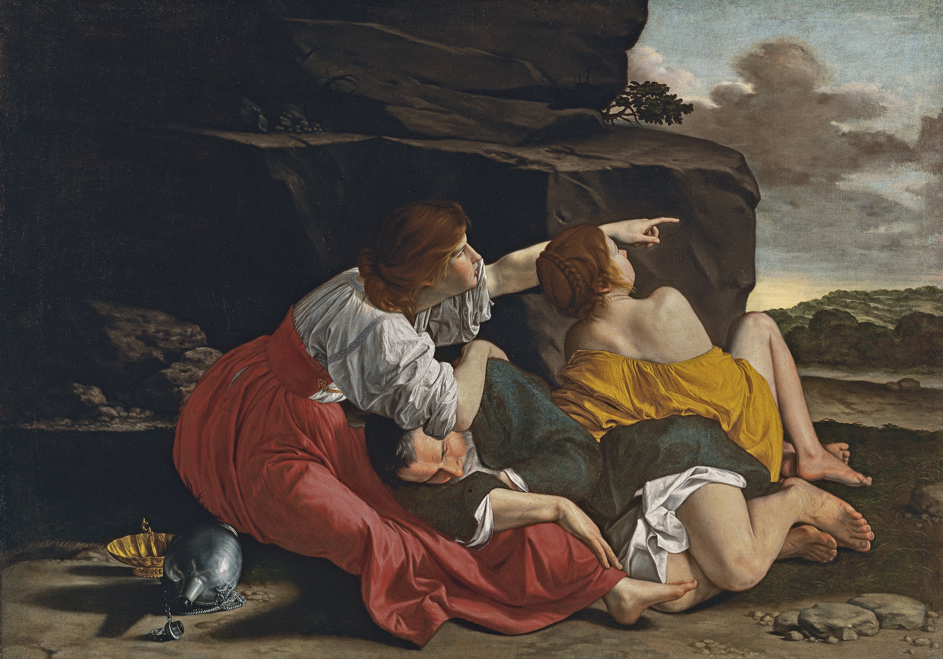 Lot y sus hijas. Orazio (taller) Gentileschi