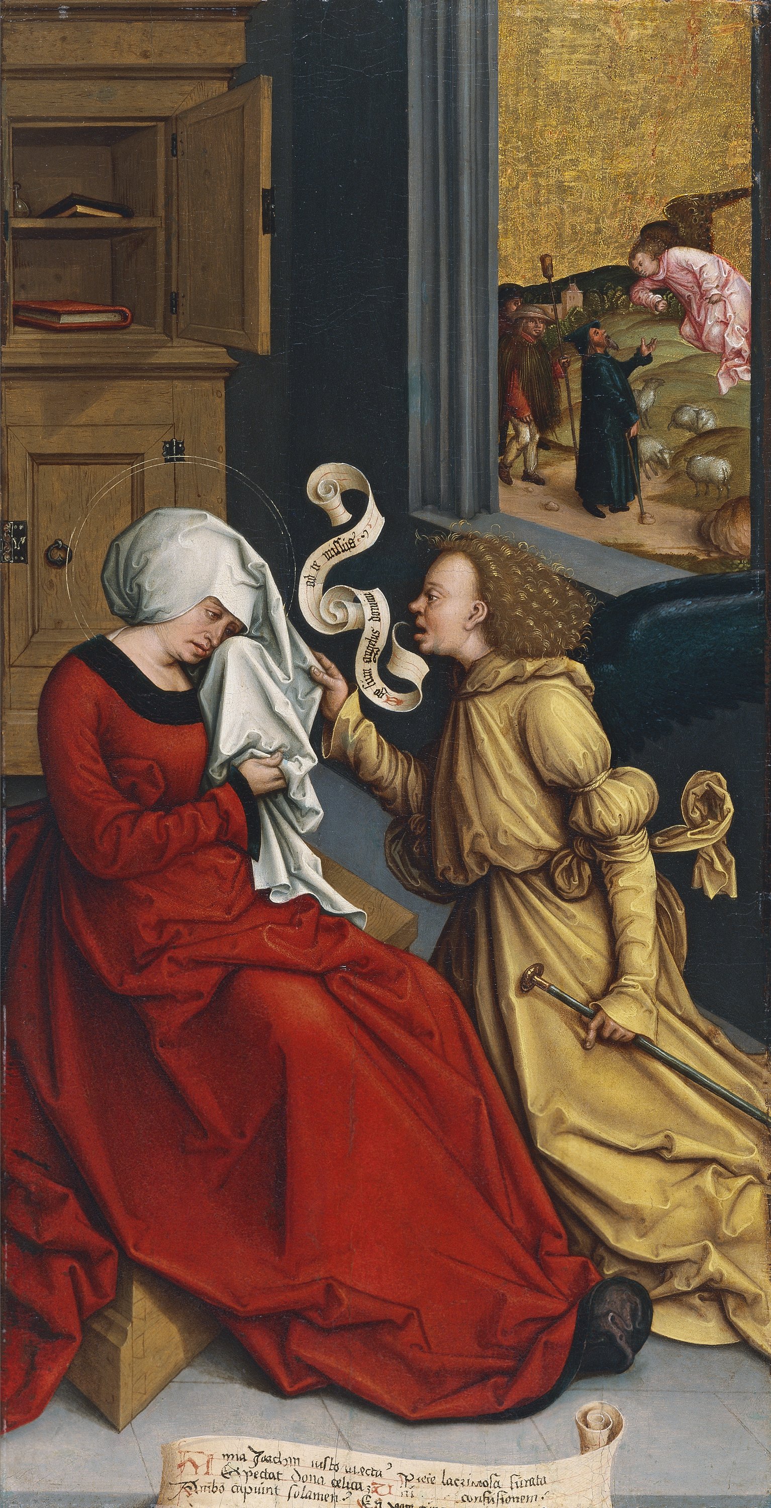 The Annunciation to Saint Anne. El Anuncio a santa Ana, c. 1505-1510