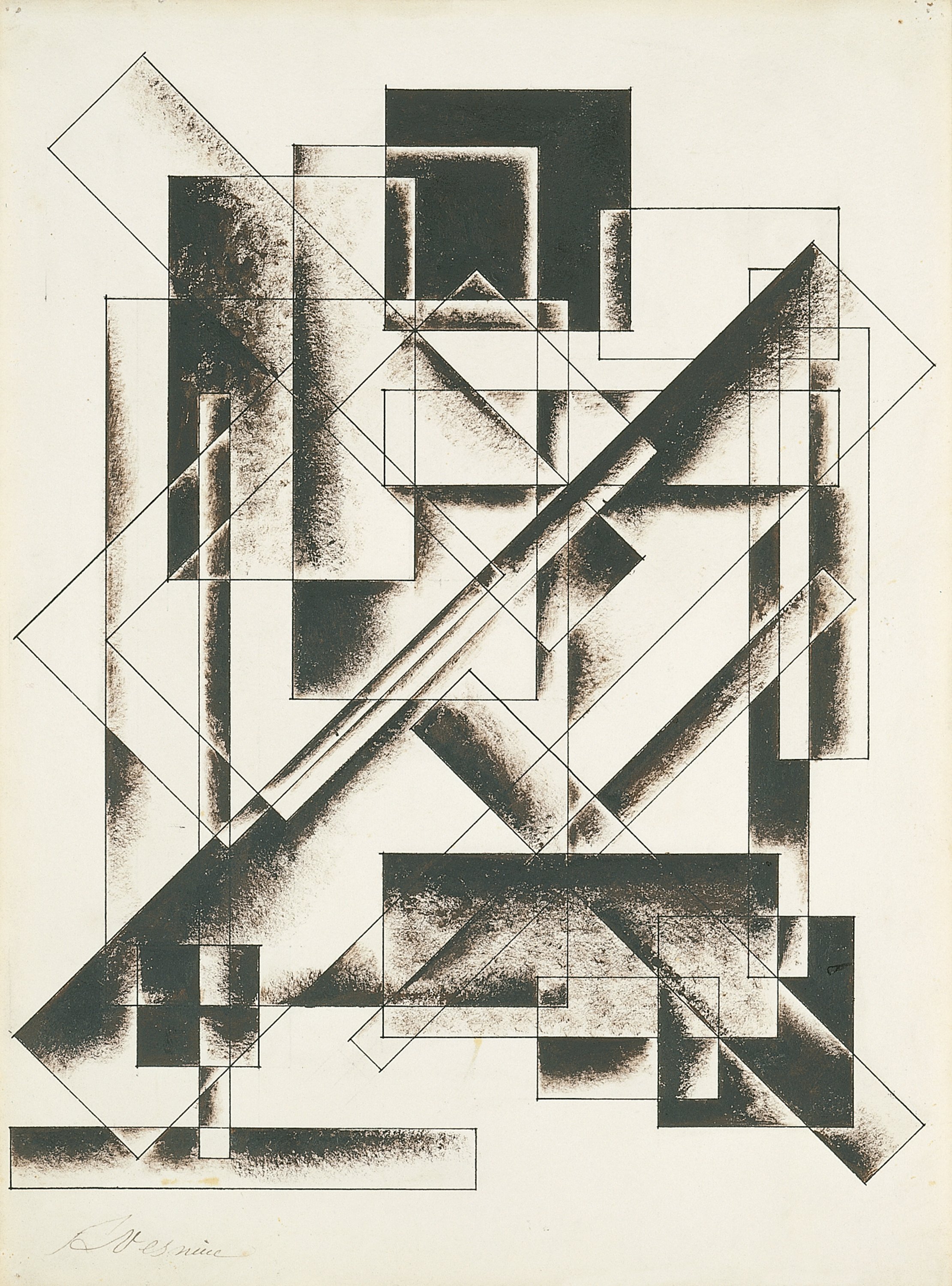 Sin título (Dibujo geométrico). Alexander Vesnin