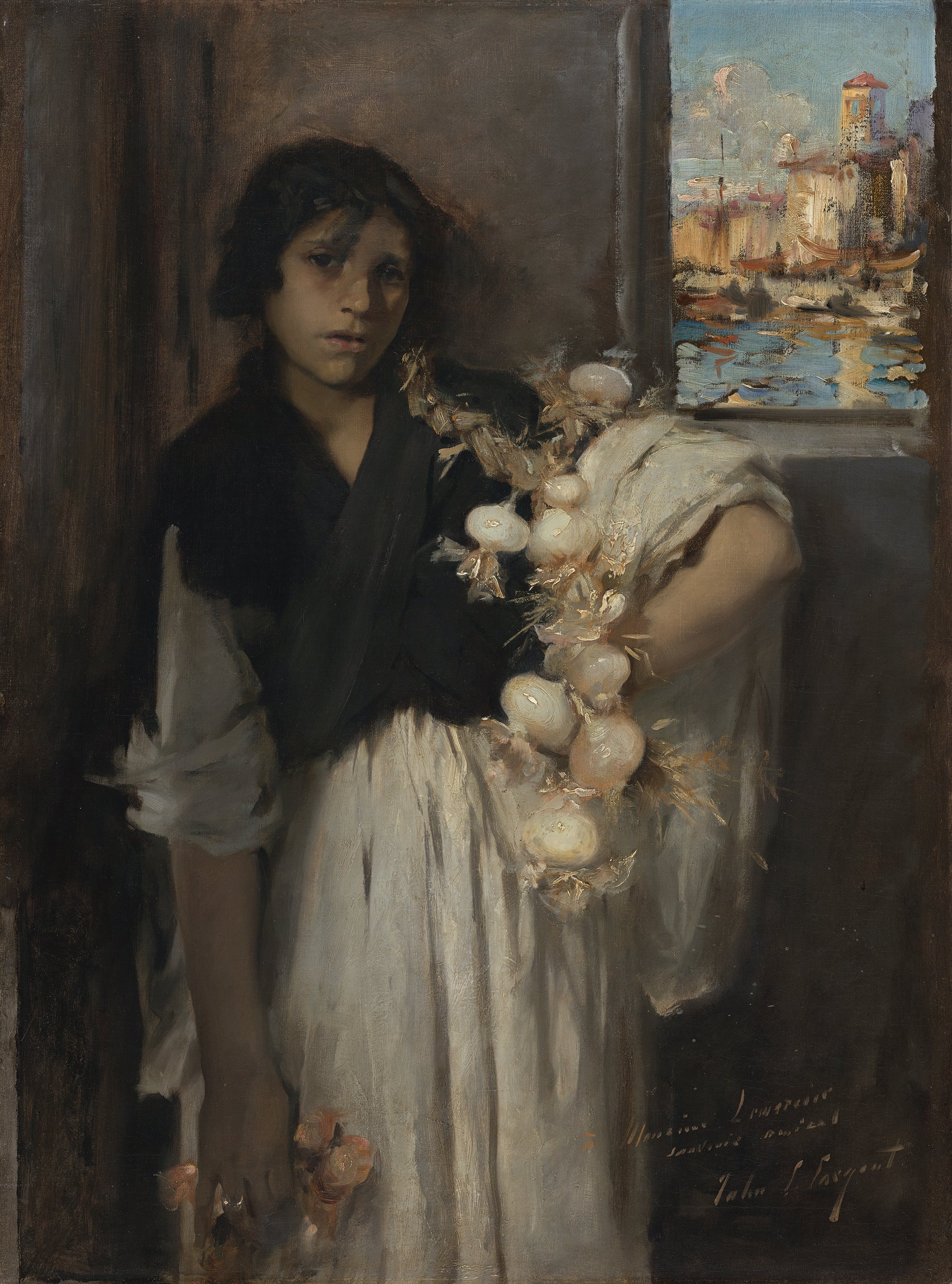 Vendedora veneciana de cebollas. John Singer Sargent