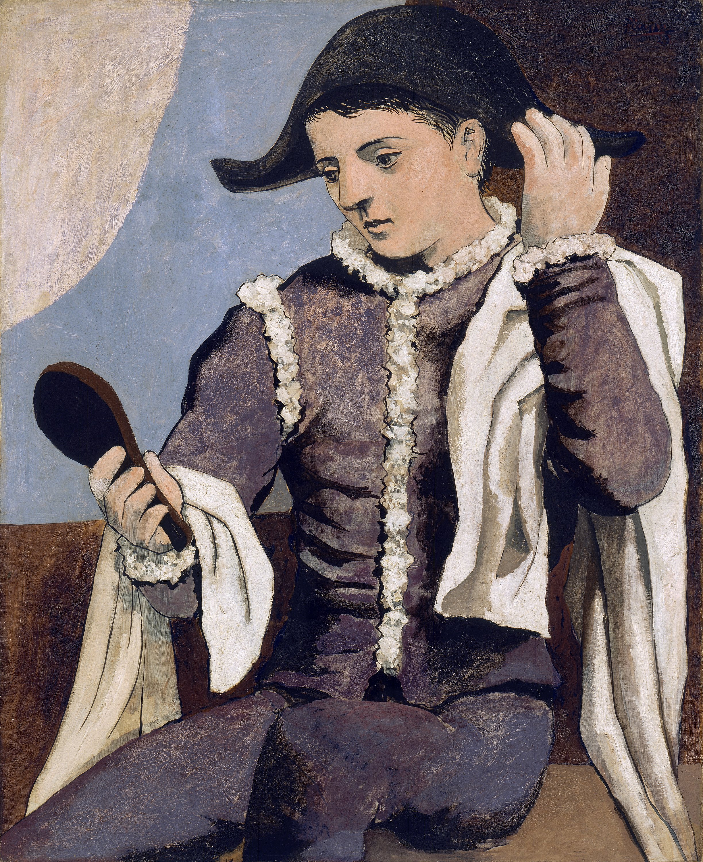 Arlequín con espejo. Pablo (Pablo Ruiz Picasso) Picasso