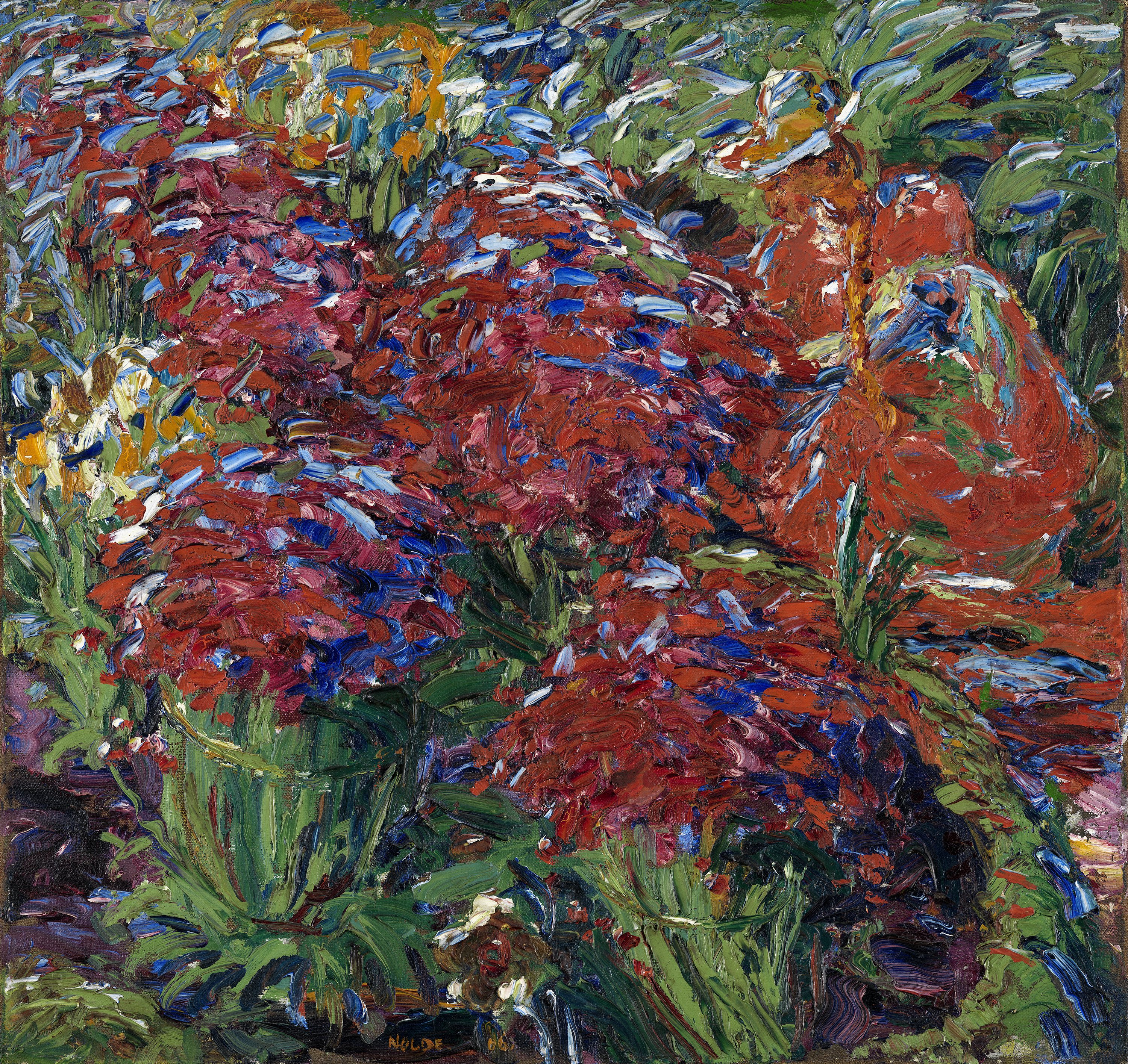 Flores rojas. Emil (Emil Hansen)  Nolde