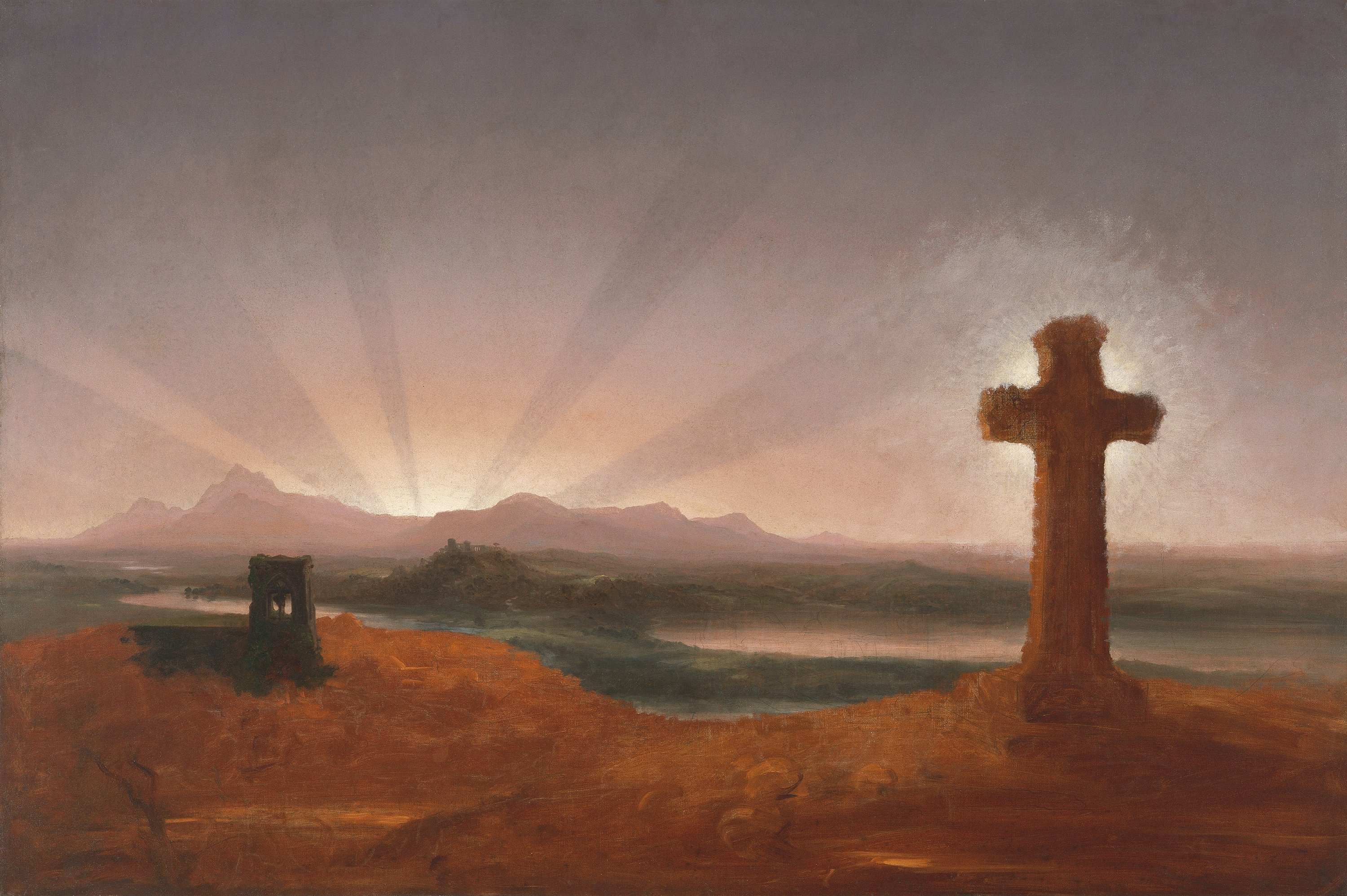 Cruz al atardecer. Thomas Cole