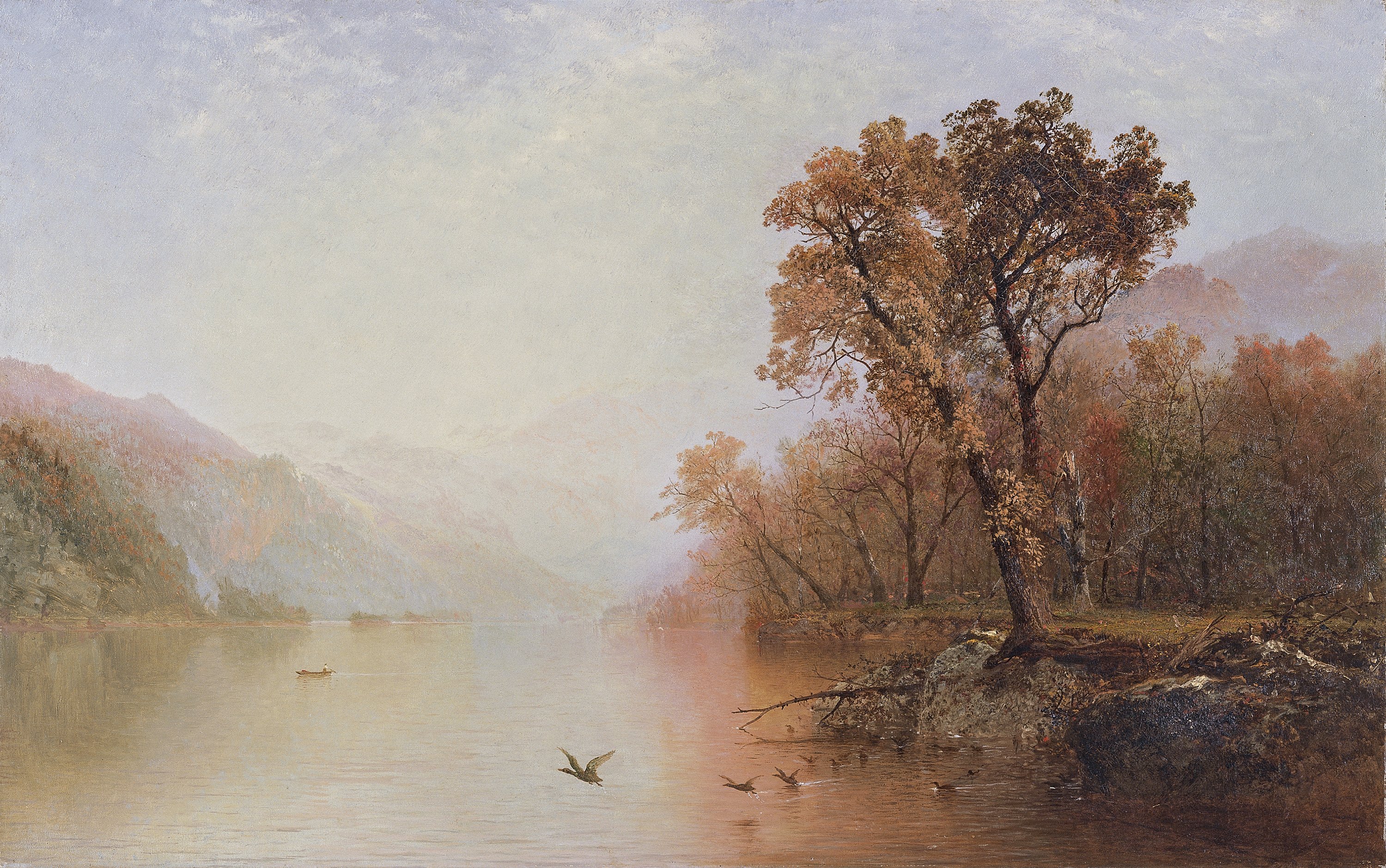 El lago George. John Frederick Kensett