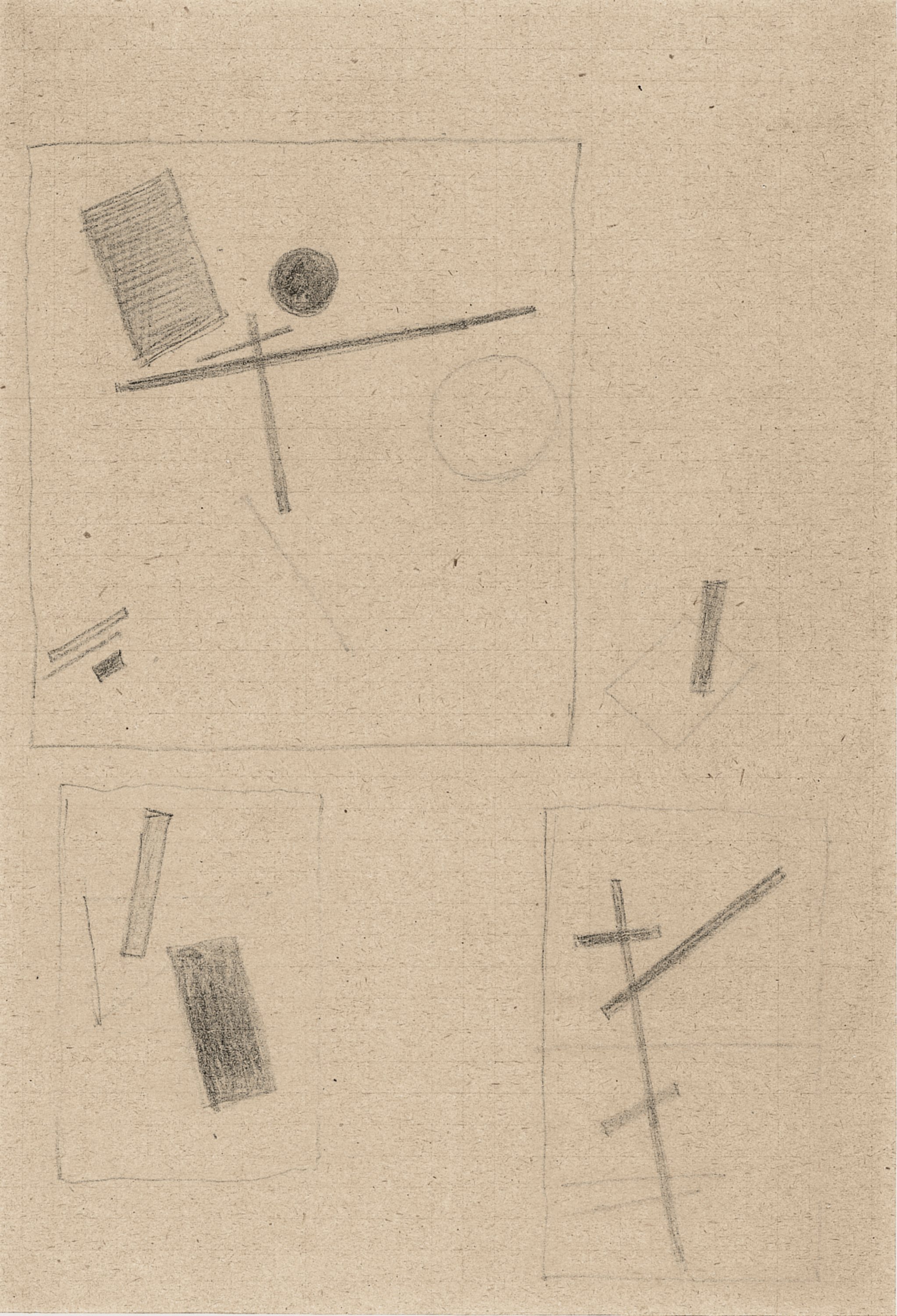 Suprematist Drawings. Dibujos suprematistas, c. 1919
