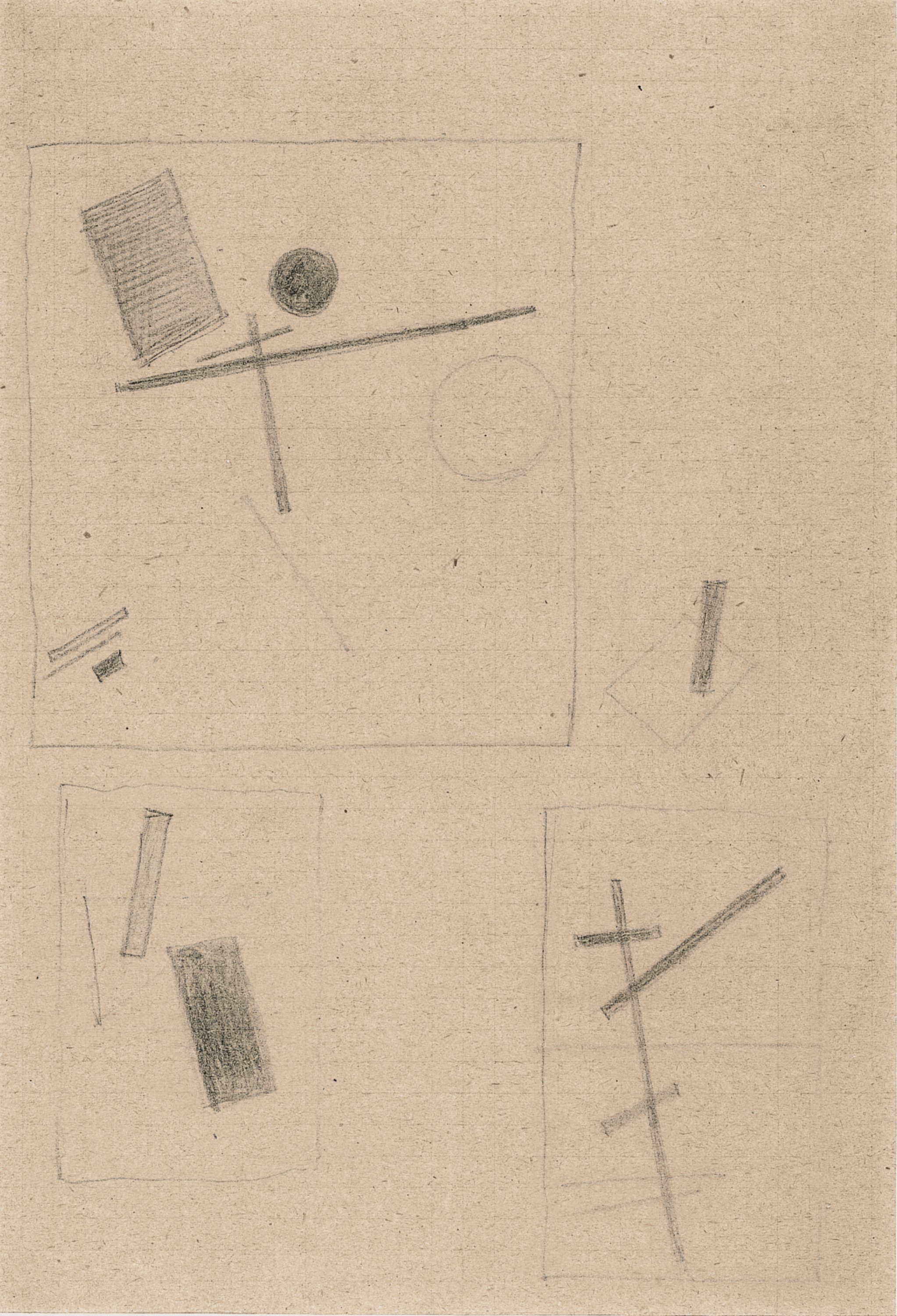 Dibujos suprematistas. Kazimir Malévich