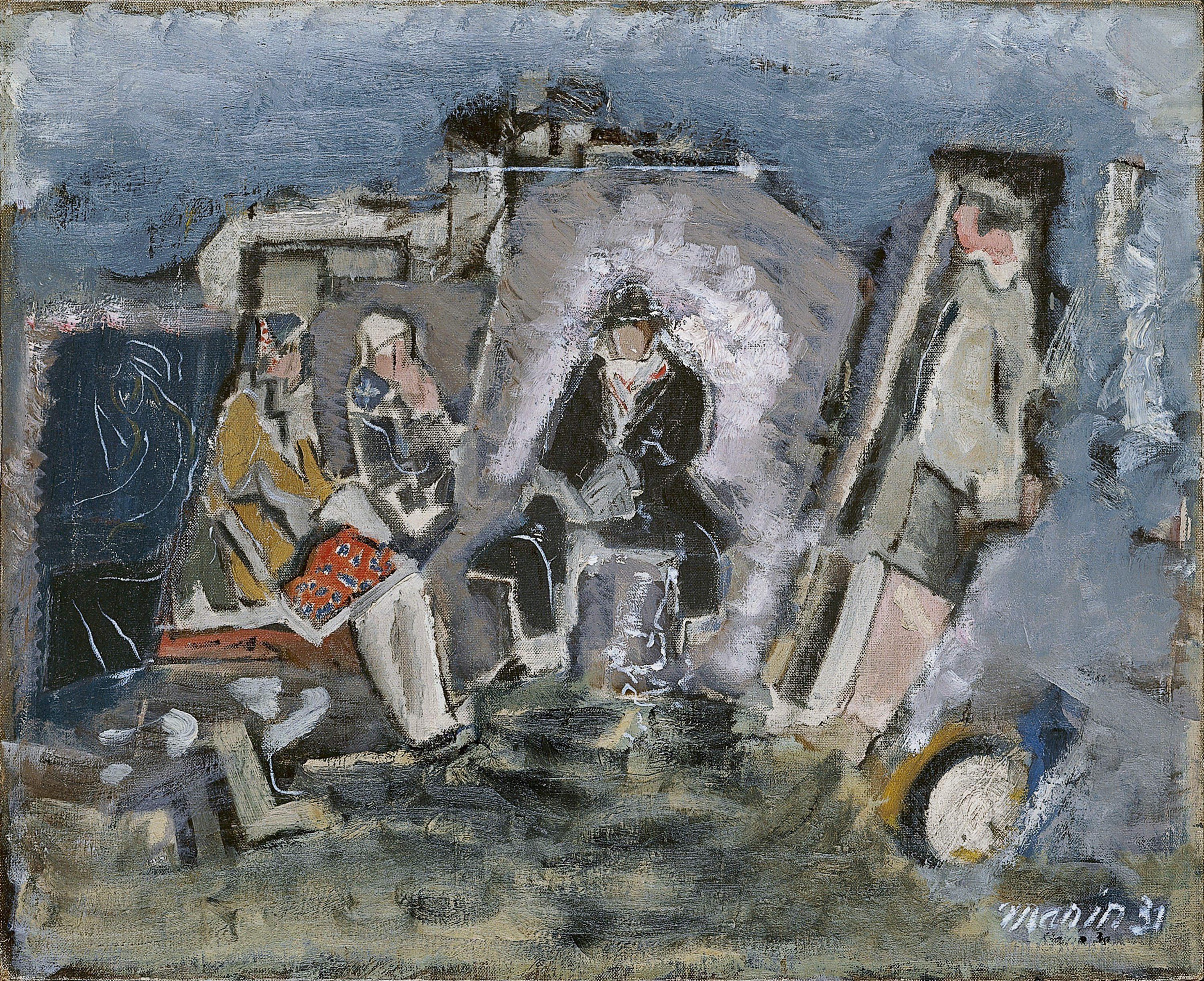 Figures in a Waiting Room. Figuras en una sala de espera, 1931