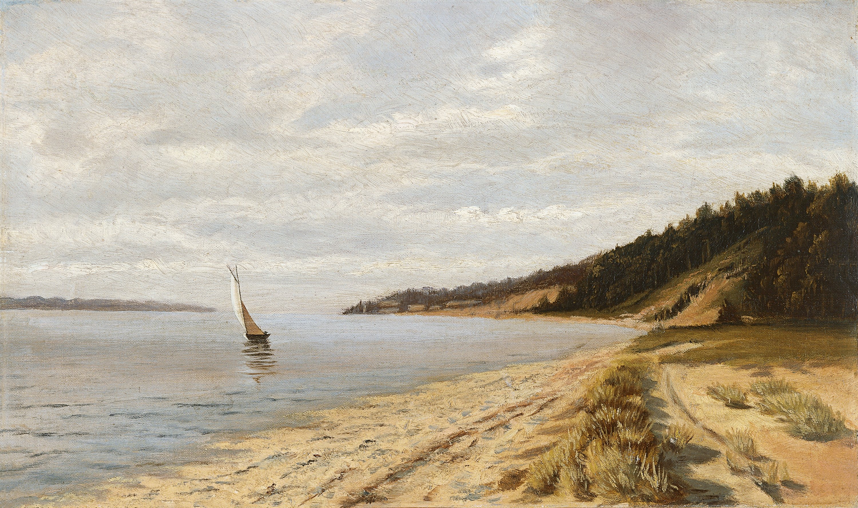 Afternoon Sailing. Navegación al atardecer, c. 1890