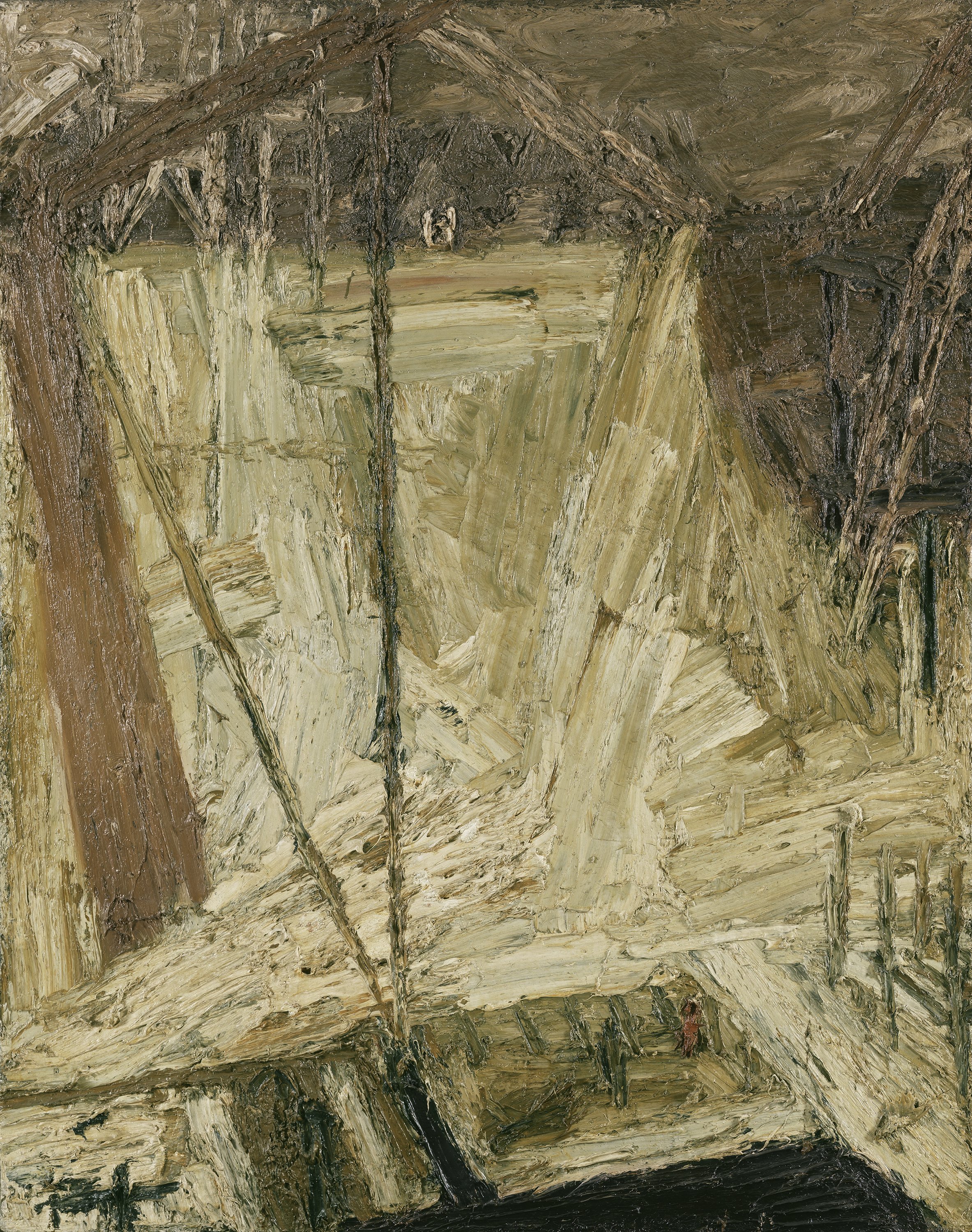 El edificio Shell en construcción, visto desde el Támesis. Frank Auerbach