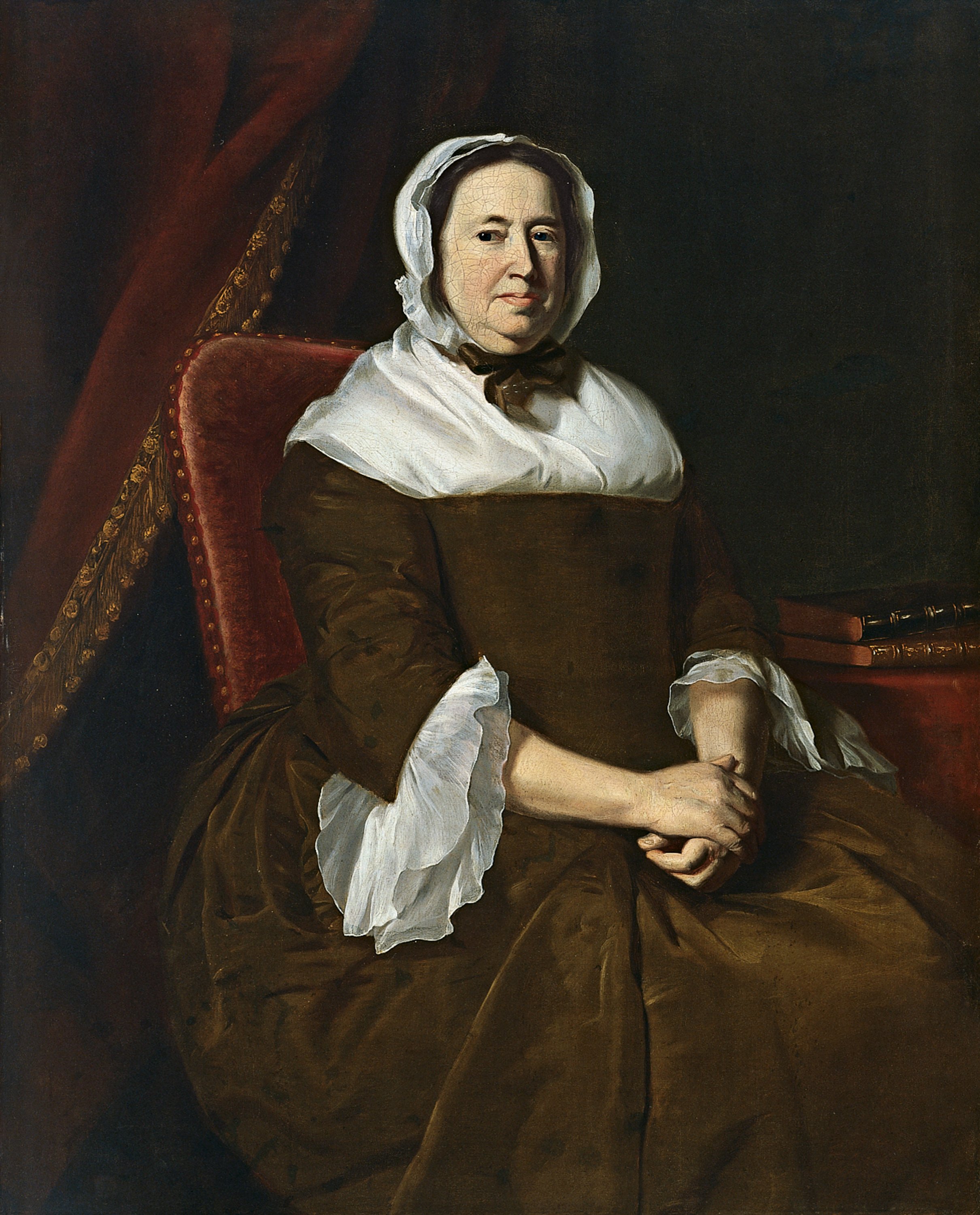 Portrait of Mrs. Samuel Hill (Miriam Kilby). Retrato de Miriam Kilby, mujer de Samuel Hill, c. 1764